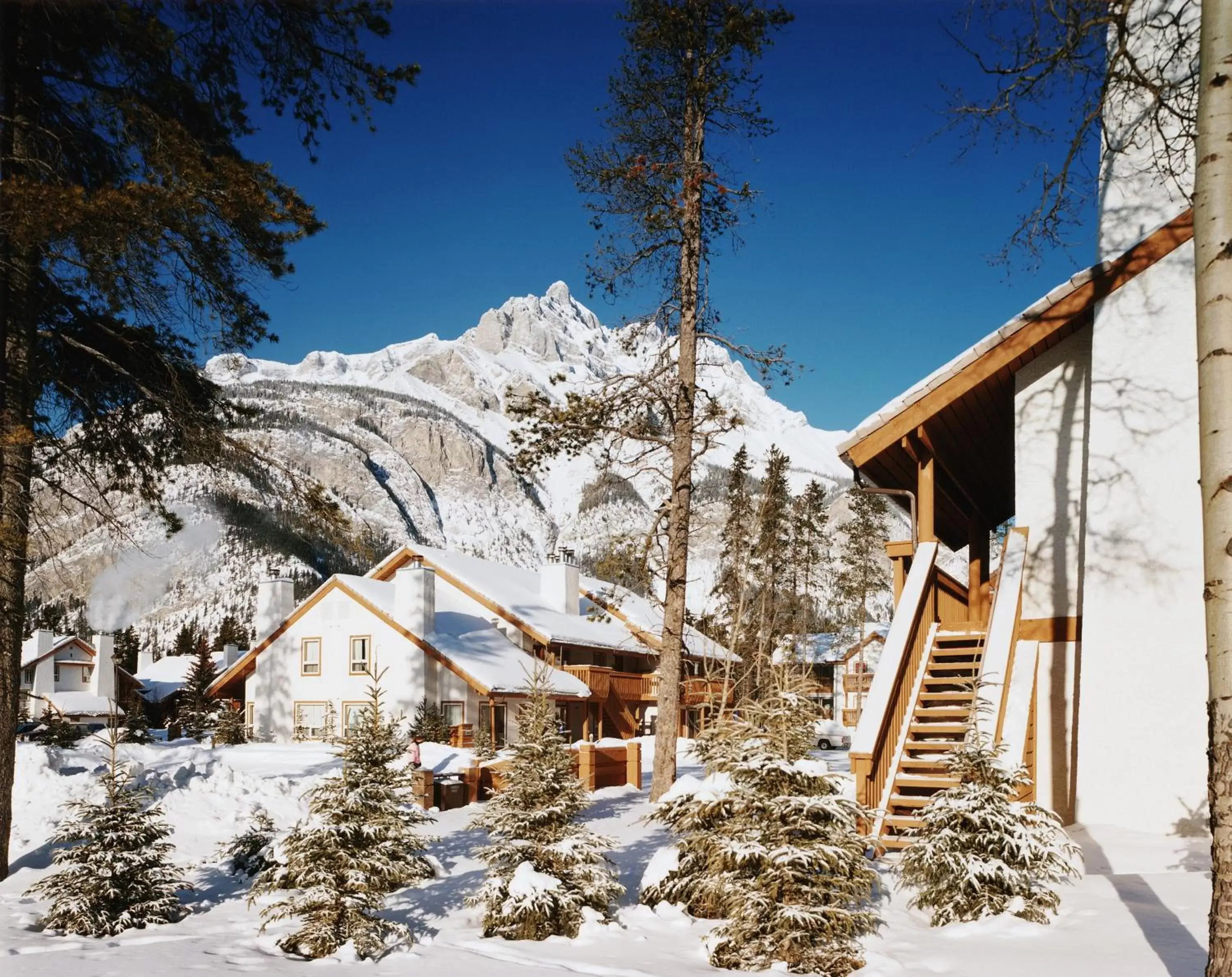 Facade/entrance, Winter in Banff Rocky Mountain Resort