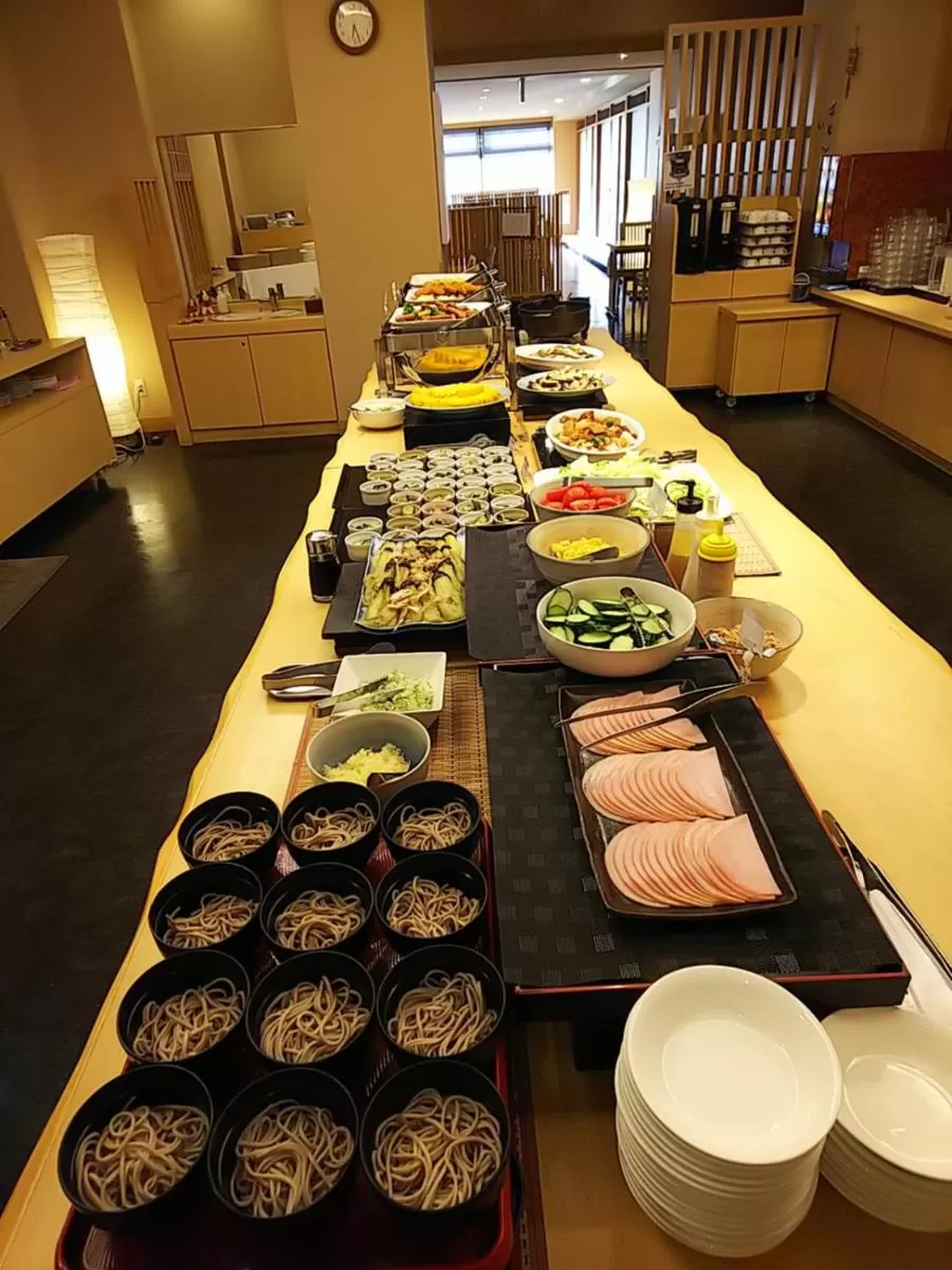 Buffet breakfast in Route Inn Grantia Himi Wakuranoyado