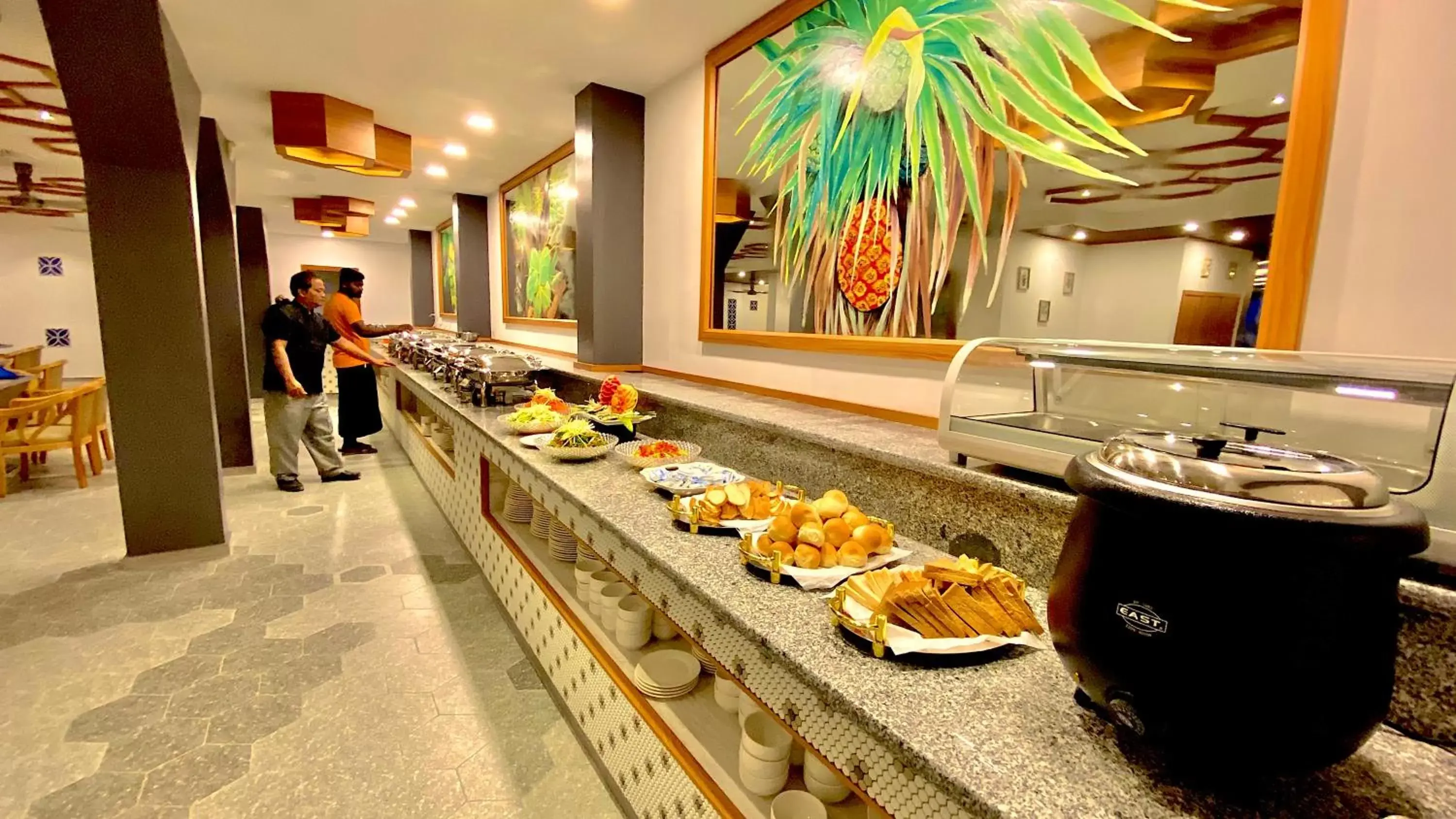 Buffet breakfast in Kaani Palm Beach Buffet breakfast in Kaani Palm Beach