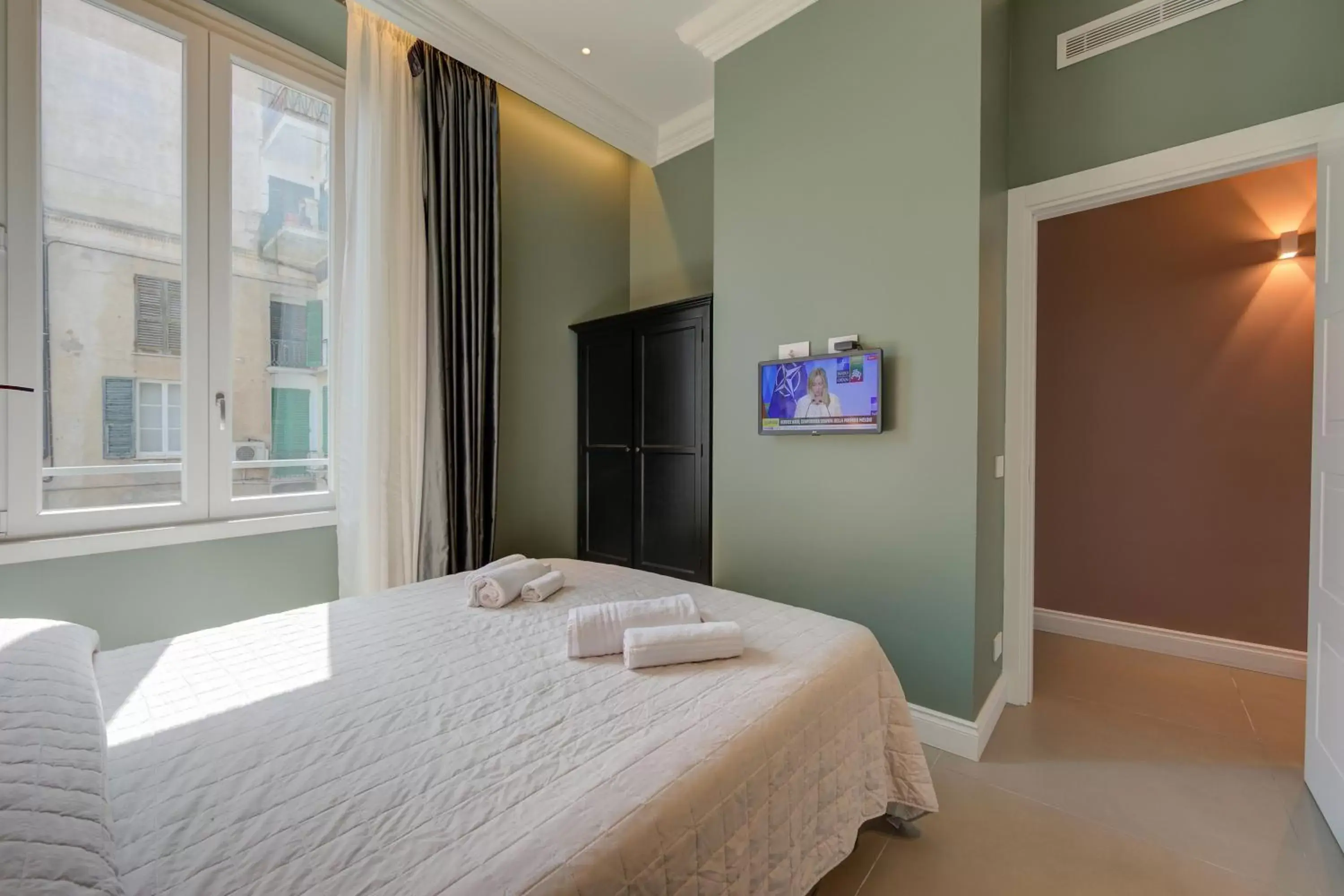 Bedroom, Bed in Boutique Central Apartments- Happy Rentals