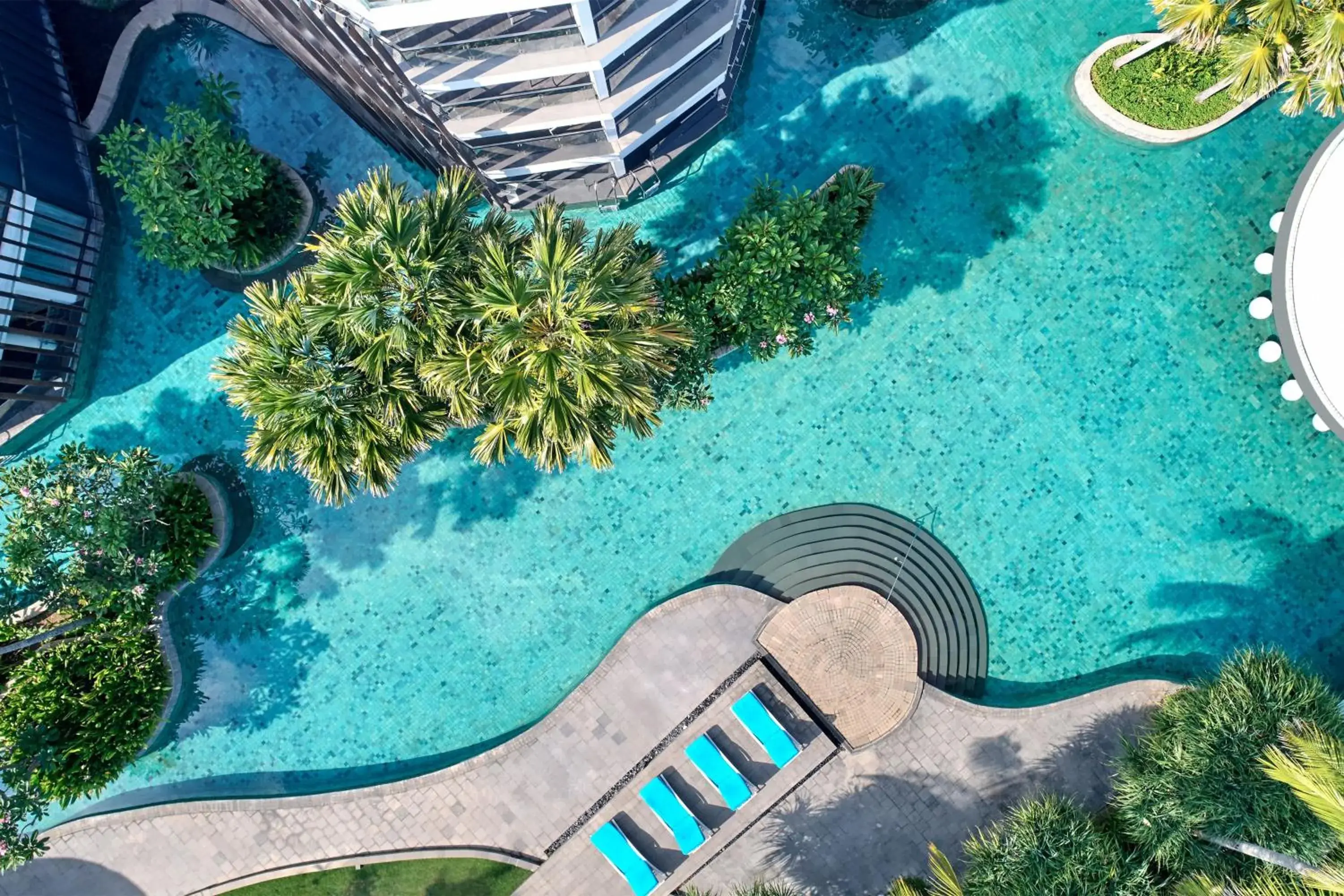 Swimming pool, Bird's-eye View in Le Meridien Bali Jimbaran