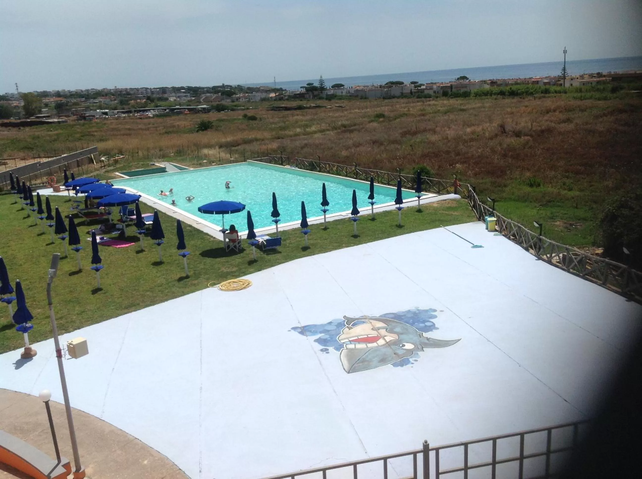 Pool view in Le Torri