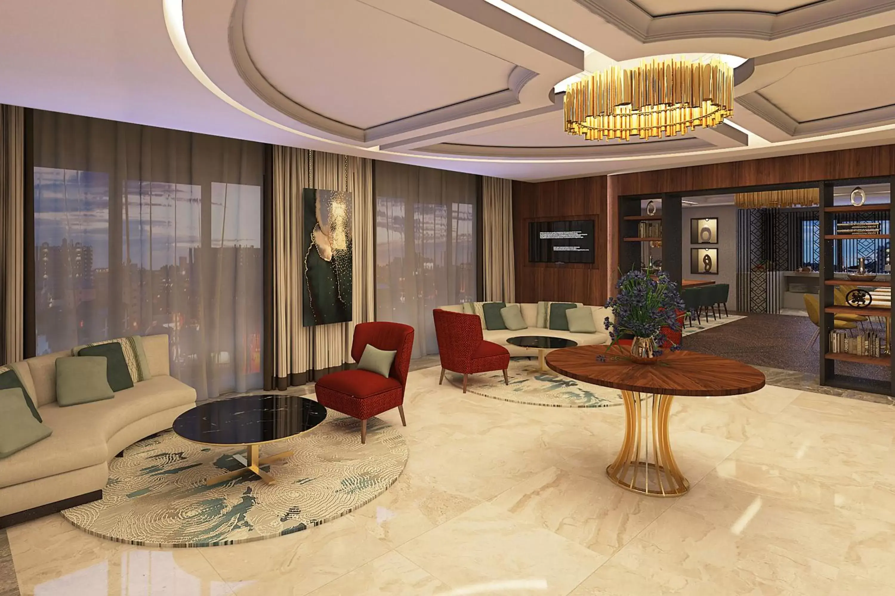 Lounge or bar, Lobby/Reception in Sheraton Bishkek