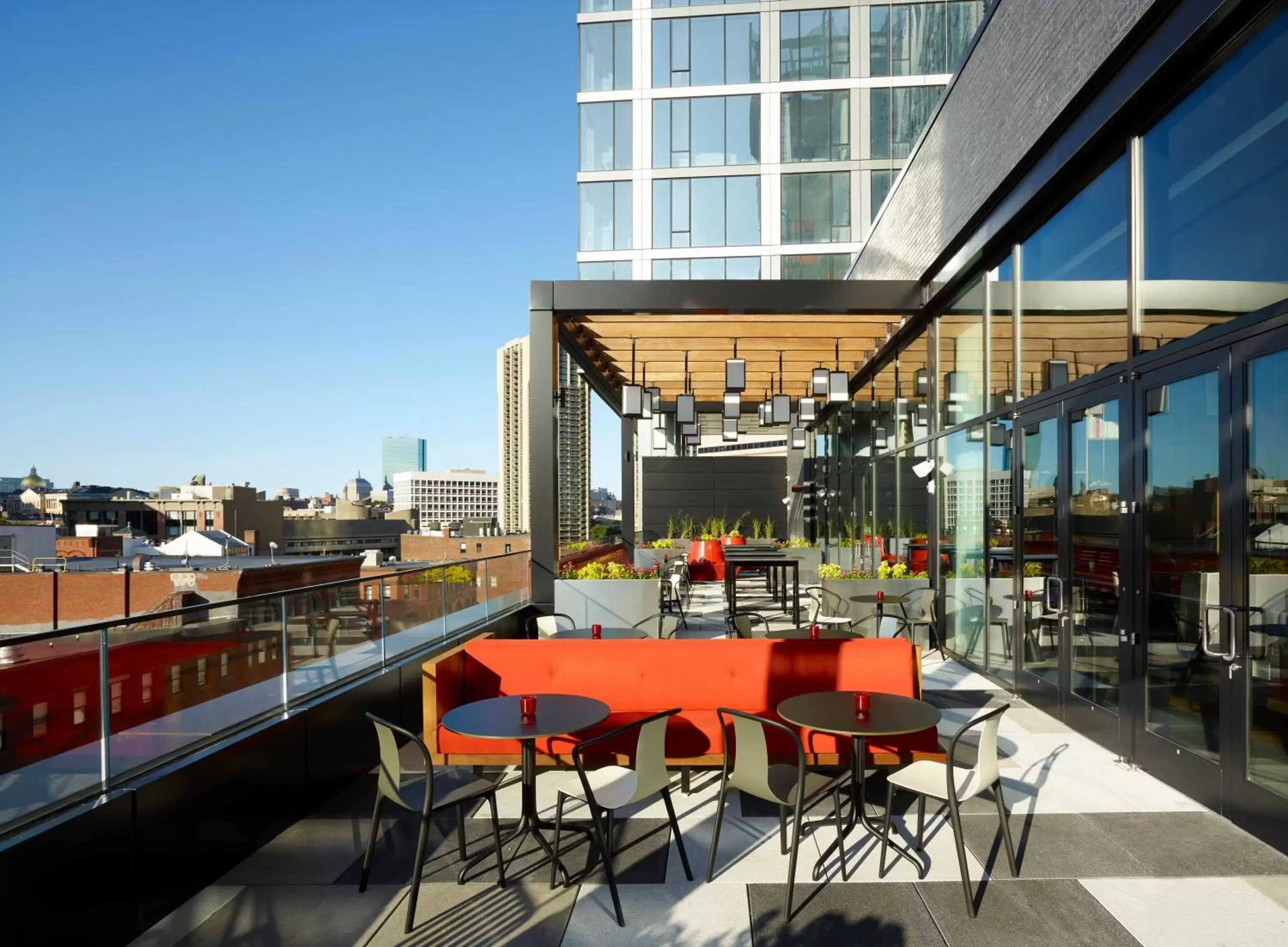 Balcony/Terrace, Restaurant/Places to Eat in citizenM Boston North Station
