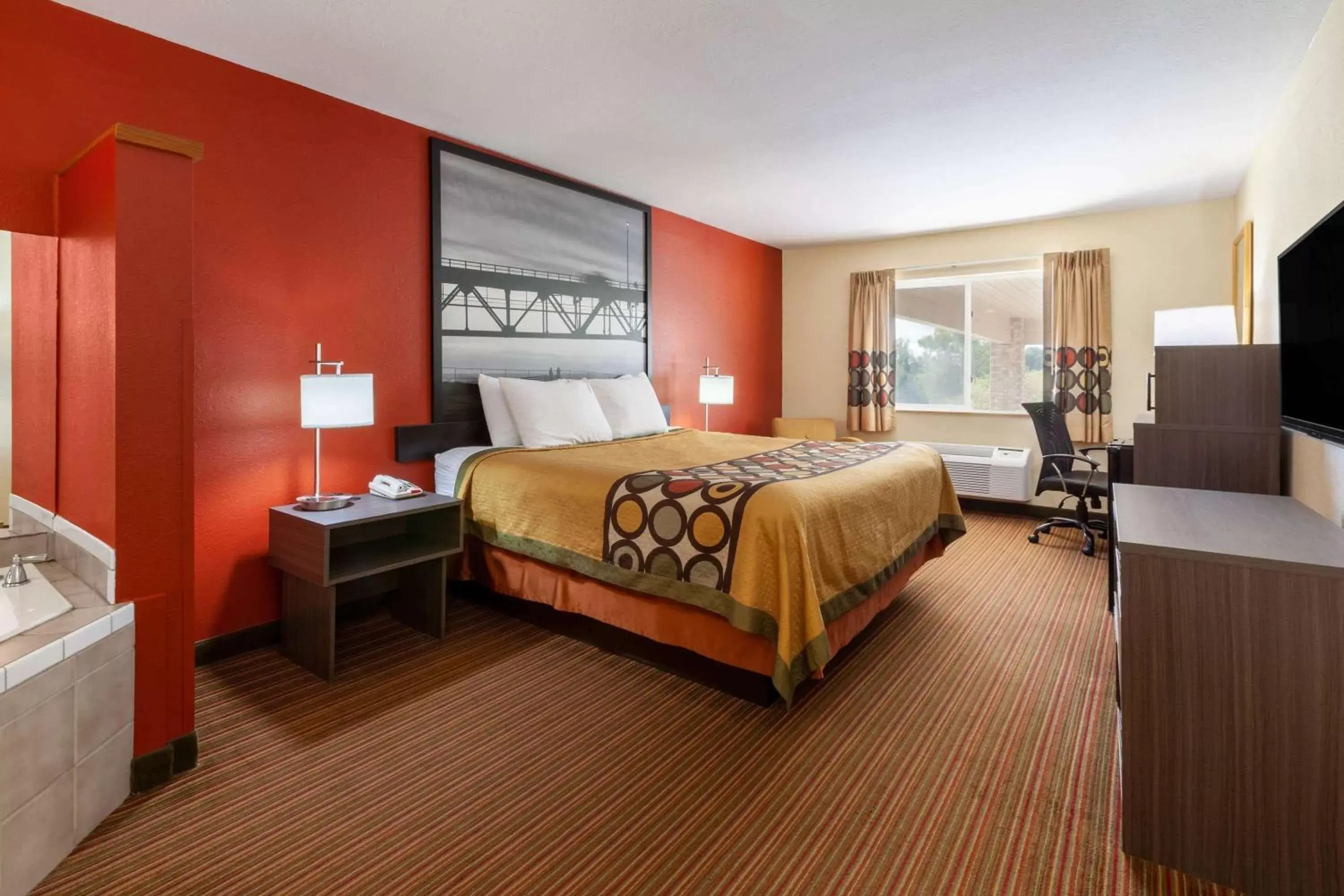 Photo of the whole room, Bed in Super 8 by Wyndham Big Rapids