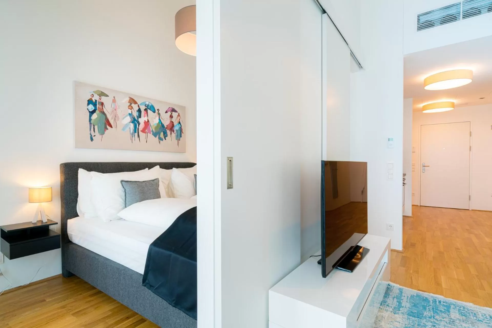 Bed in Vienna Residence, Marina Tower - Danube