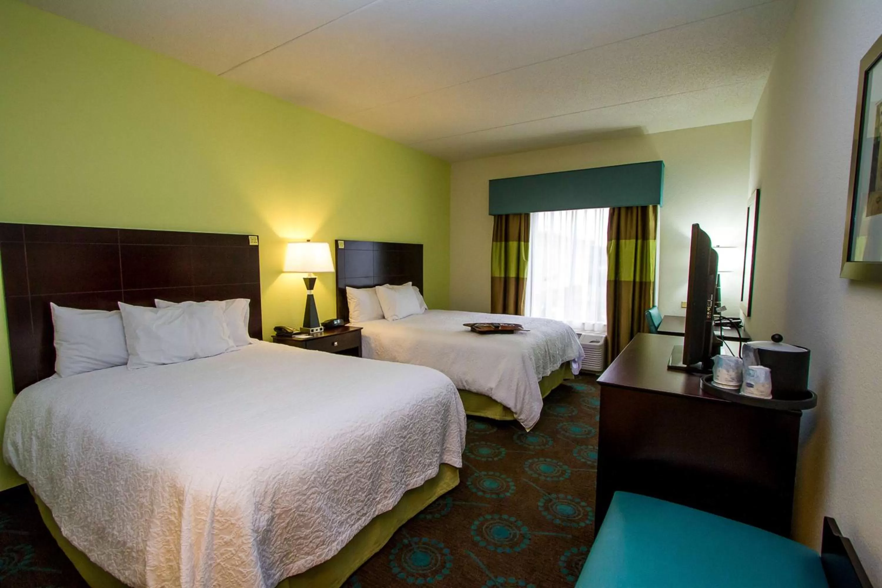 Queen Room with Two Queen Beds Mobility/Accessible with Roll in Shower - Non-Smoking in Hampton Inn Fayetteville