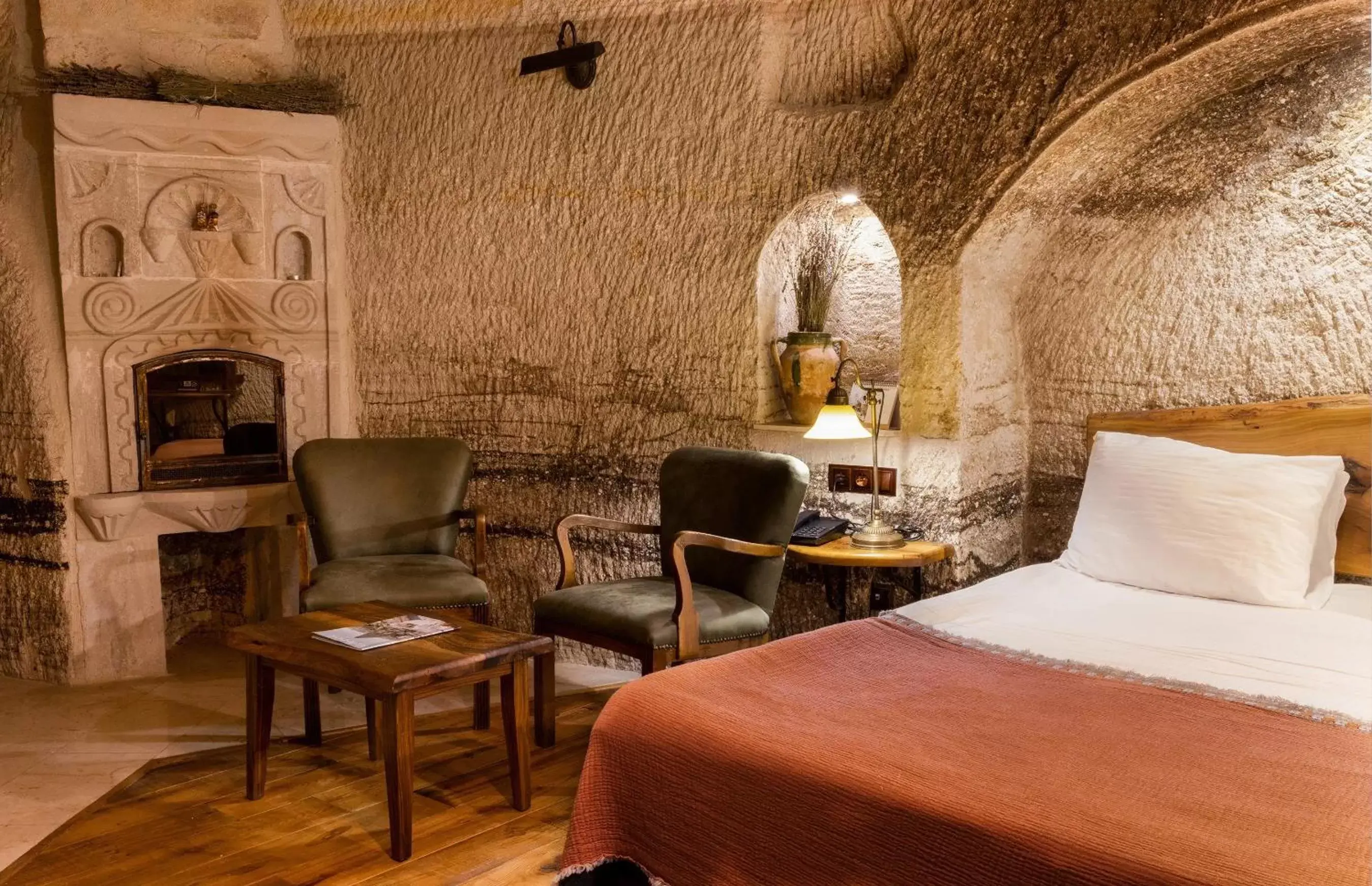 Bed in Kelebek Special Cave Hotel & Spa