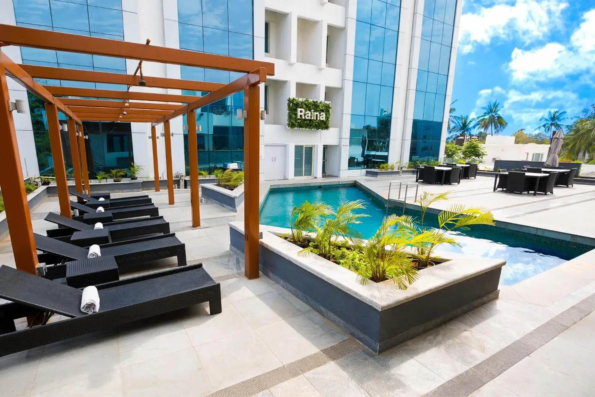 Patio, Swimming Pool in Clarion Hotel President Chennai