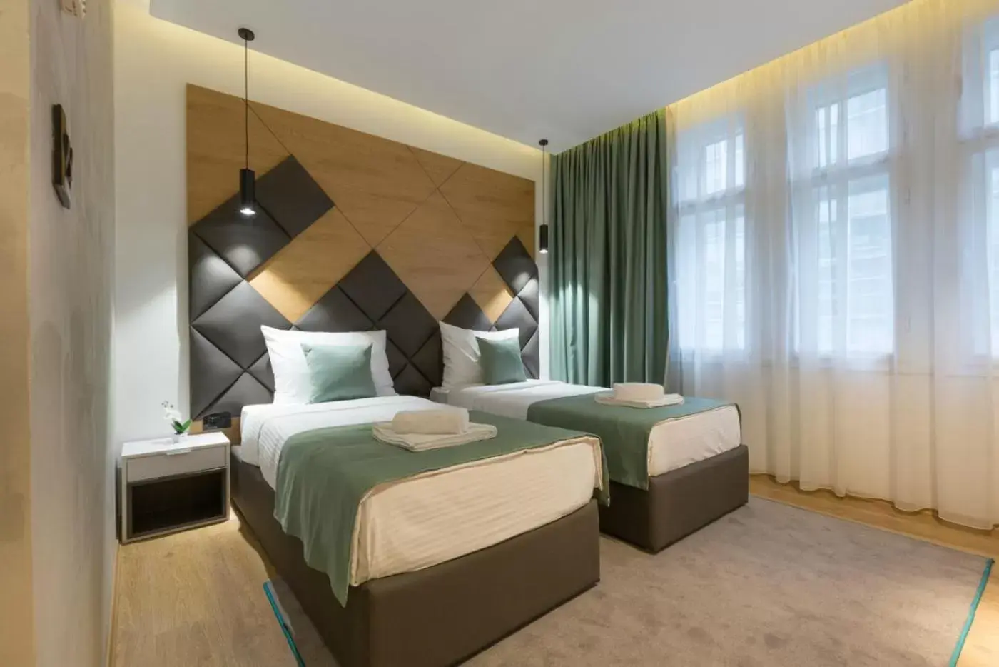 Bed in Capital Hotel Garni Bed in Capital Hotel Garni