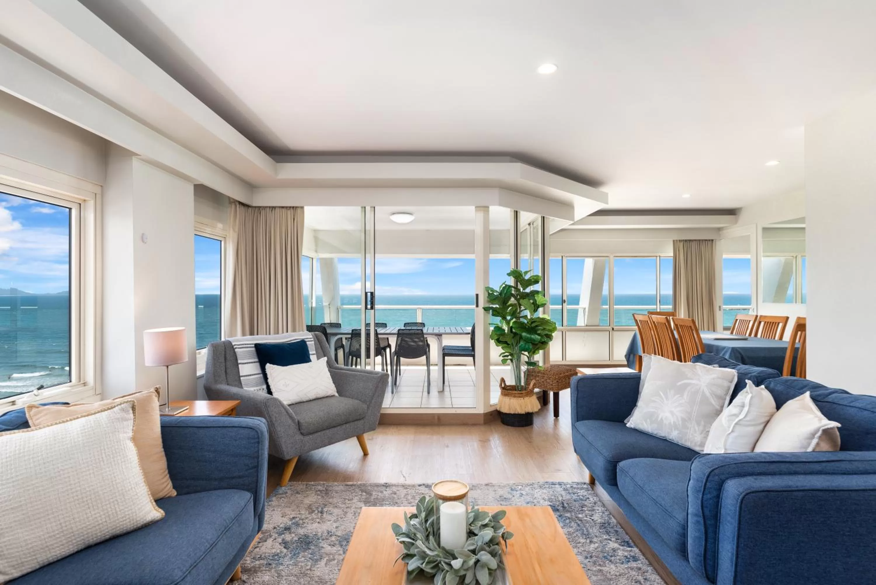 Living room in 84 The Spit Holiday Apartments