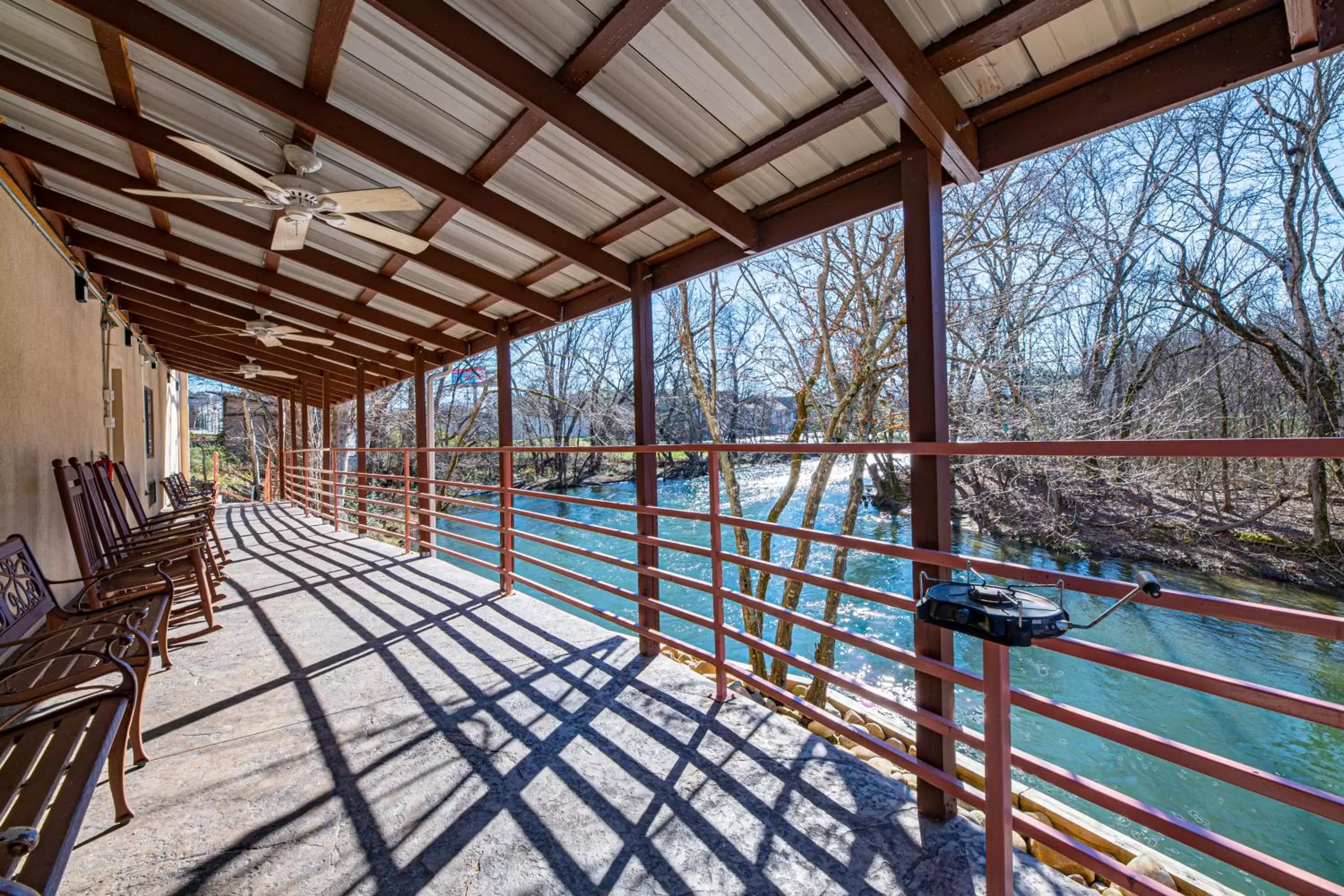 Patio in River Bend Inn - Pigeon Forge