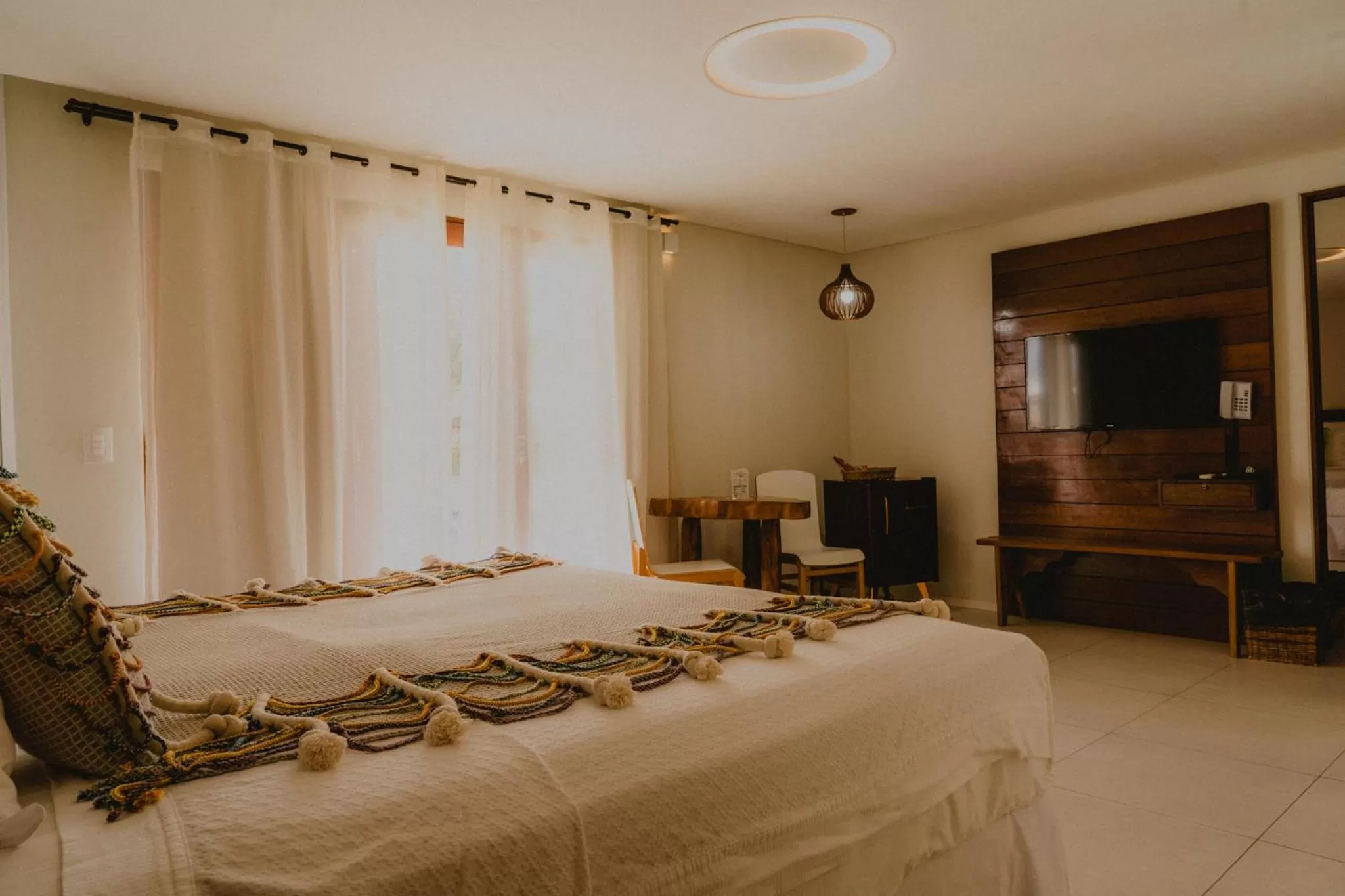 Bed in Pousada Rangai