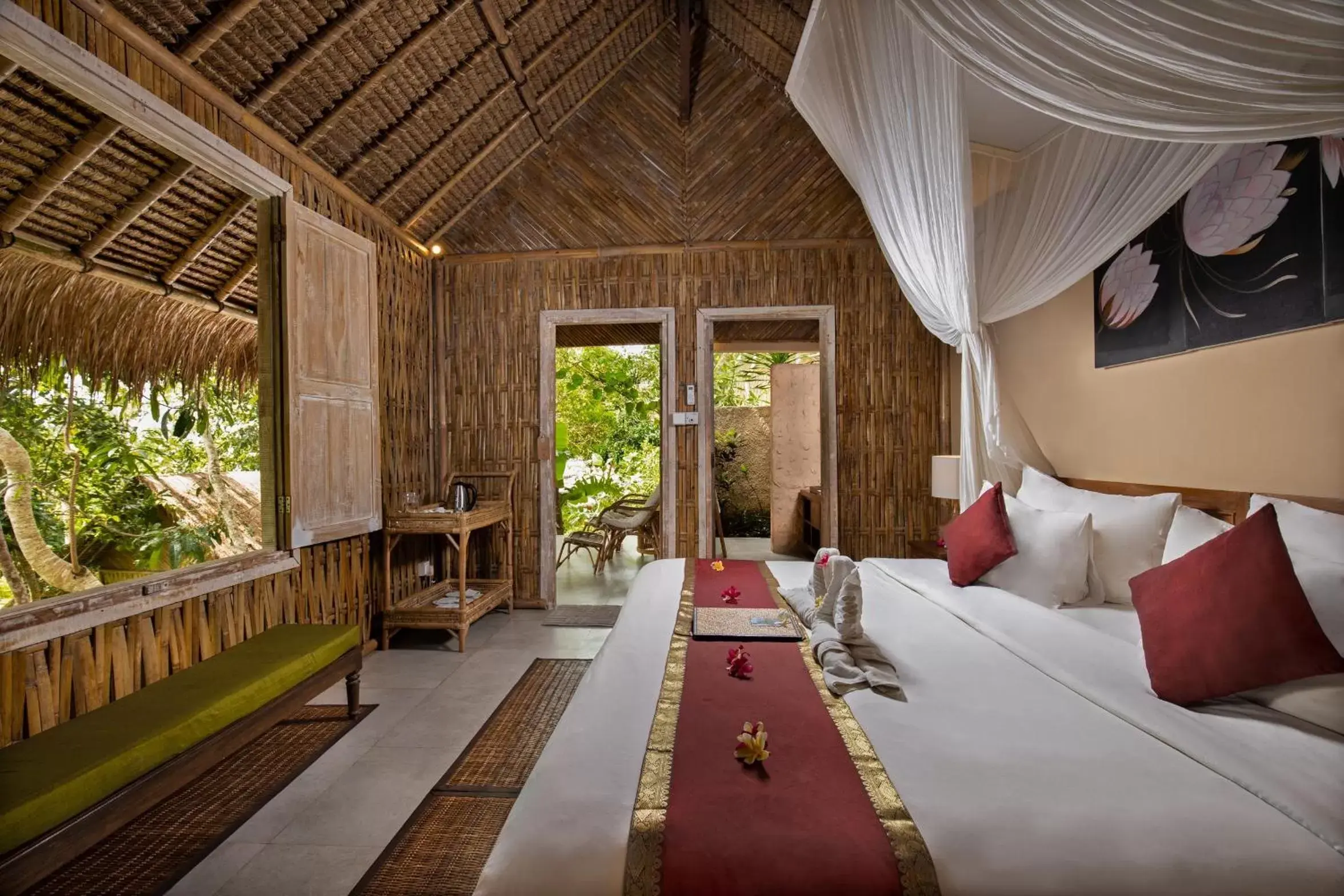 Bed in The Mesare Eco Resort