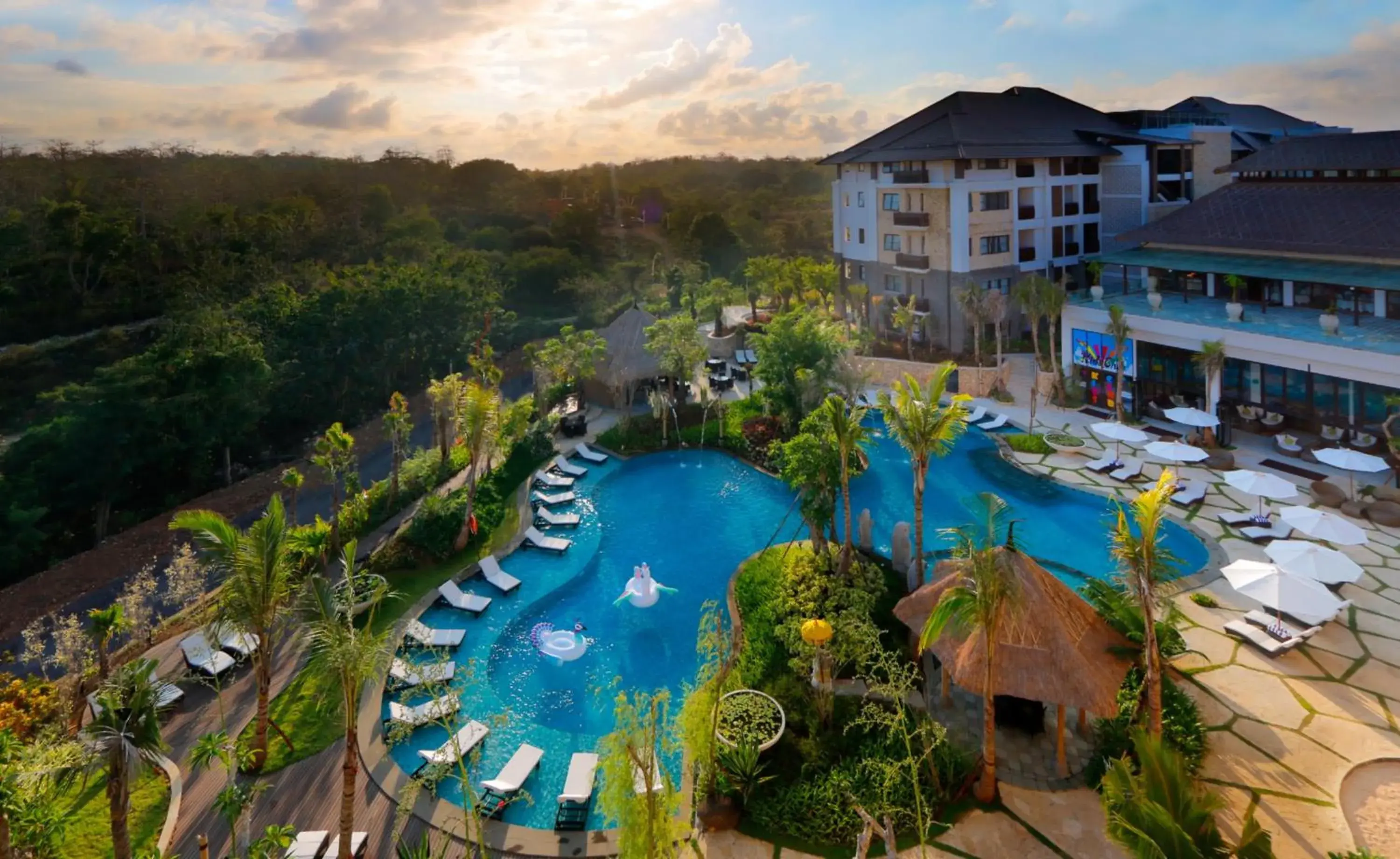 Bird's eye view, Pool View in Royal Tulip Springhill Resort Jimbaran