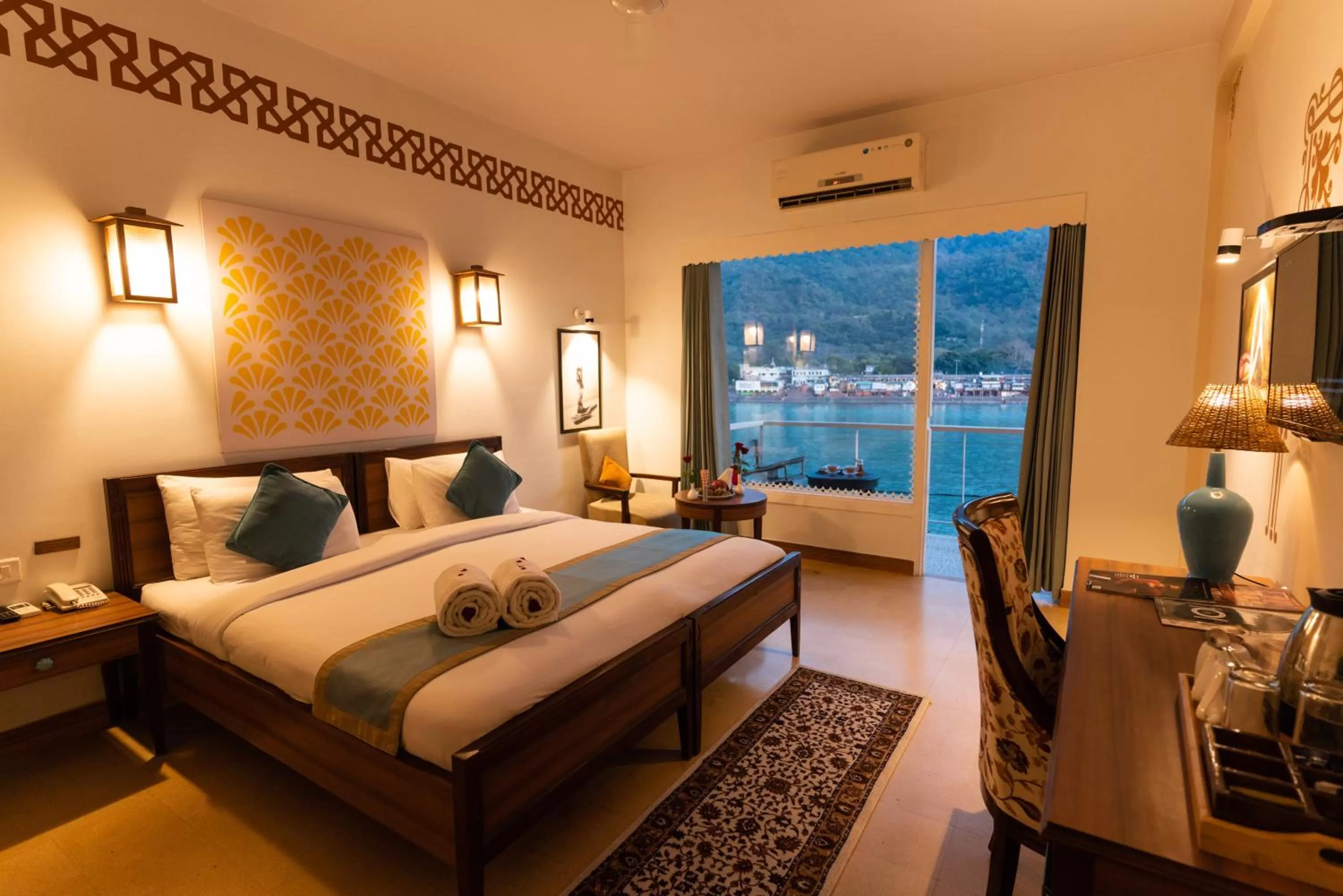 View (from property/room), Bed in Yog Niketan By Sanskriti