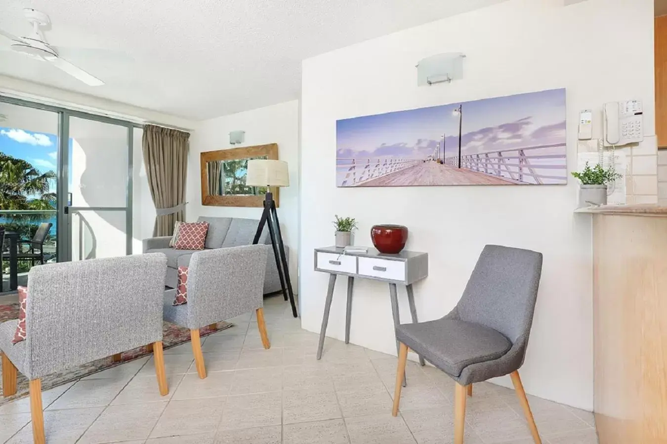 Living room in Malibu Apartments