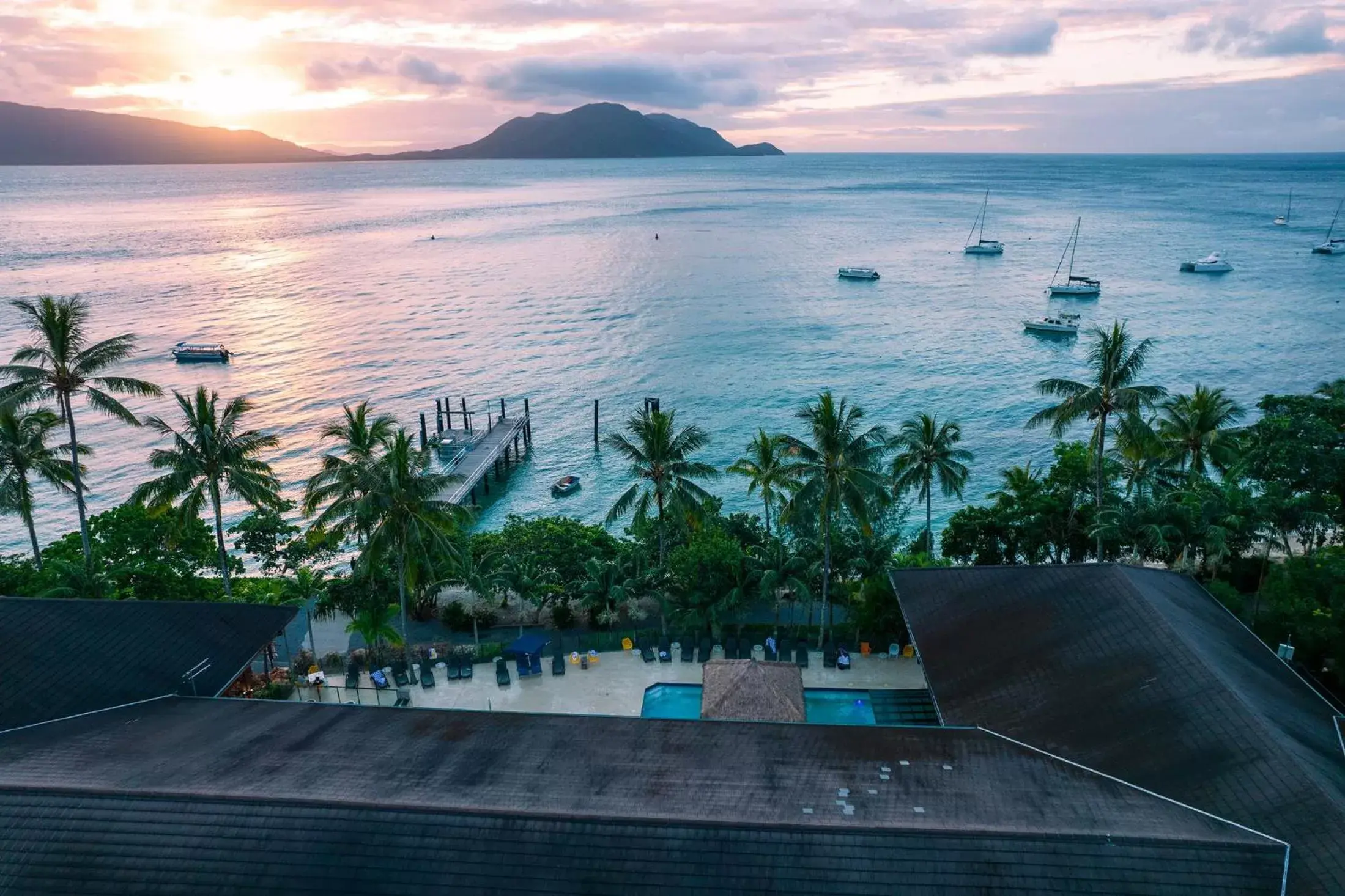 Sunset in Fitzroy Island Resort