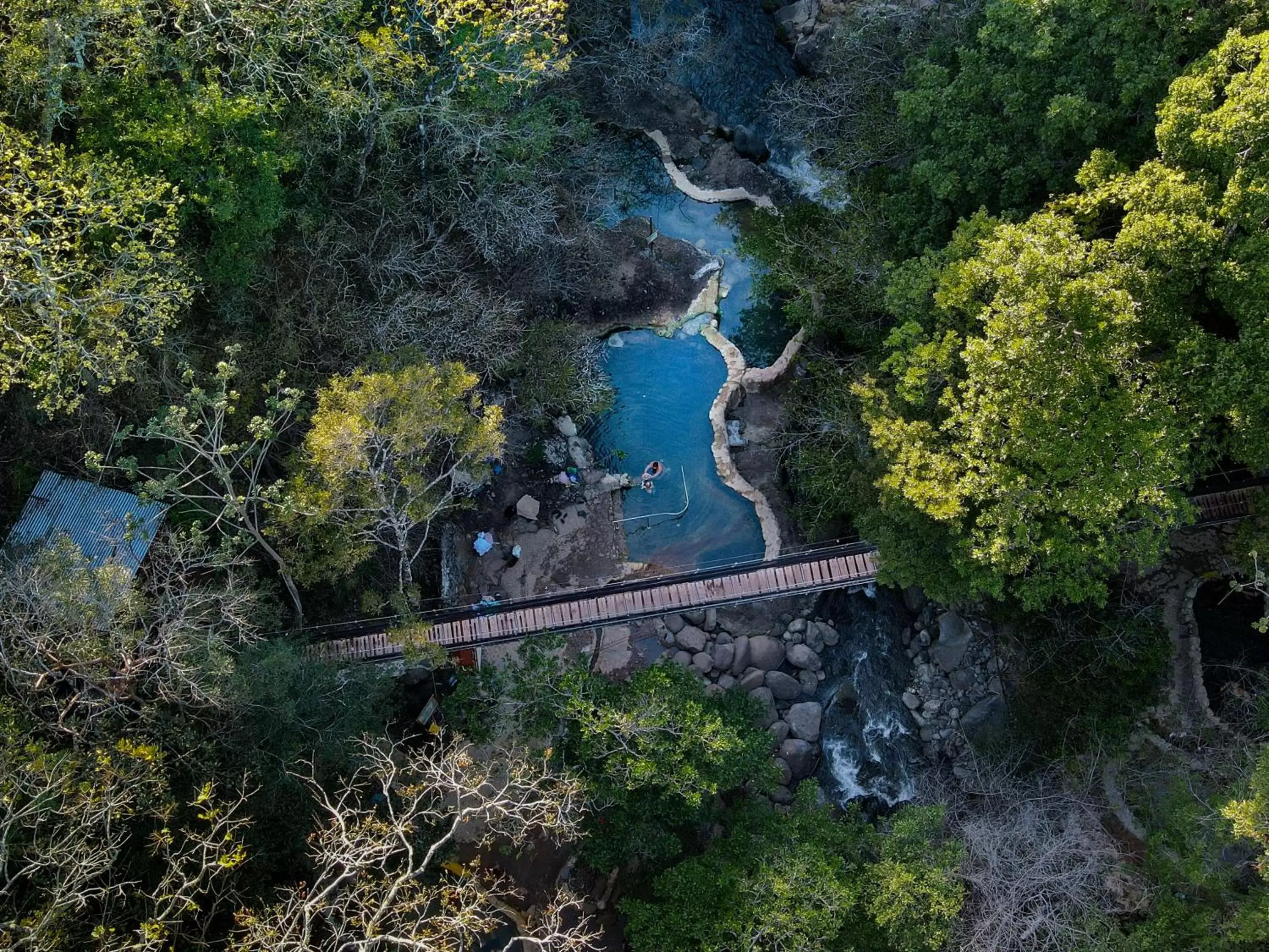 Hot Spring Bath, Bird's-eye View in Hacienda Guachipelin Volcano Ranch Hotel & Hot Springs