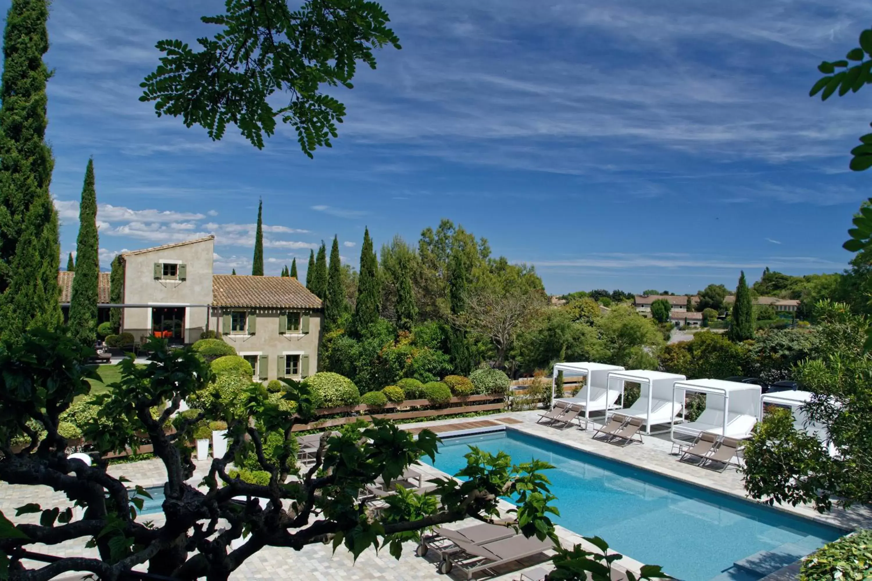 Bird's eye view, Pool View in Hôtel du Château & Spa - Les Collectionneurs