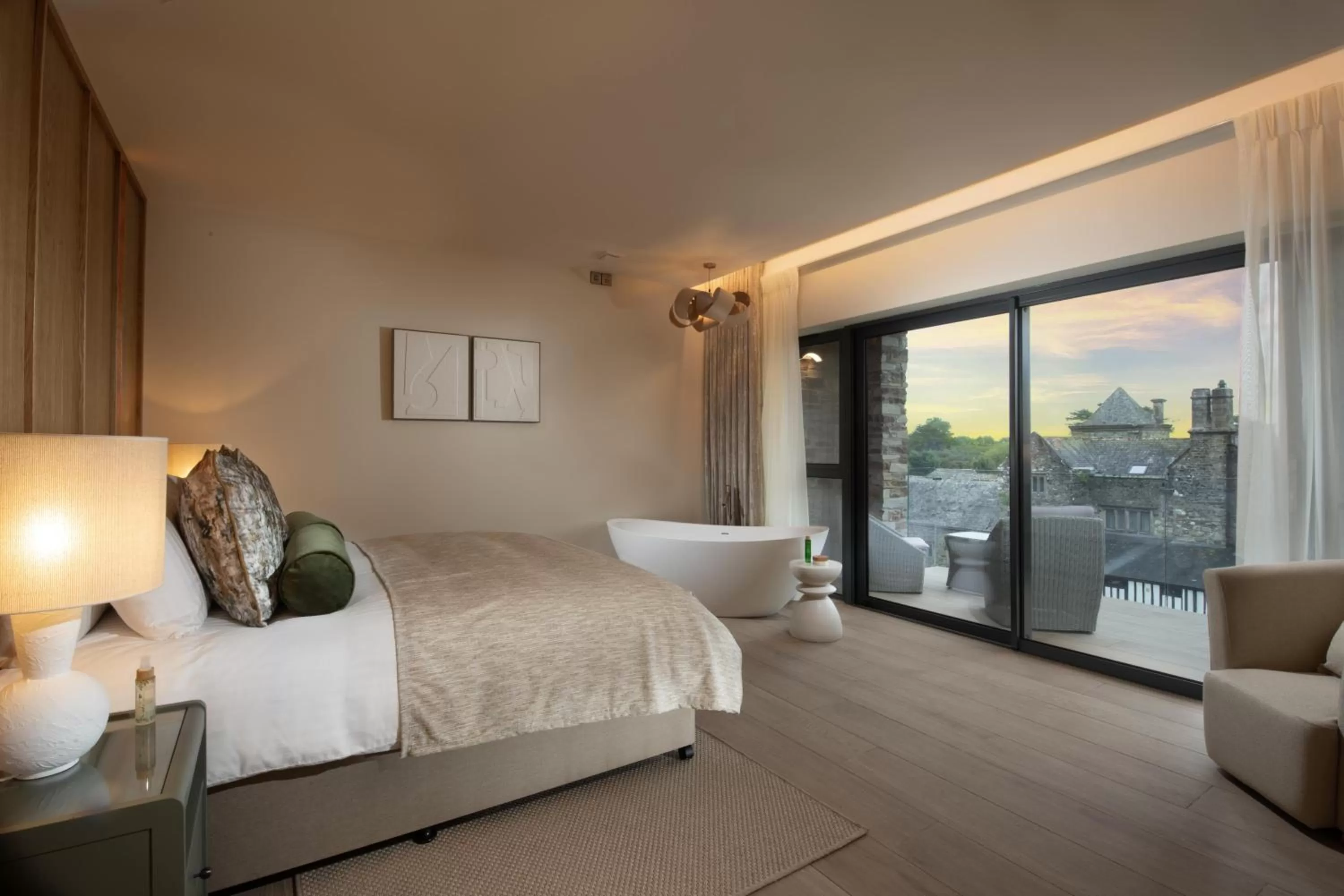 Bed in Boringdon Hall Hotel and Spa