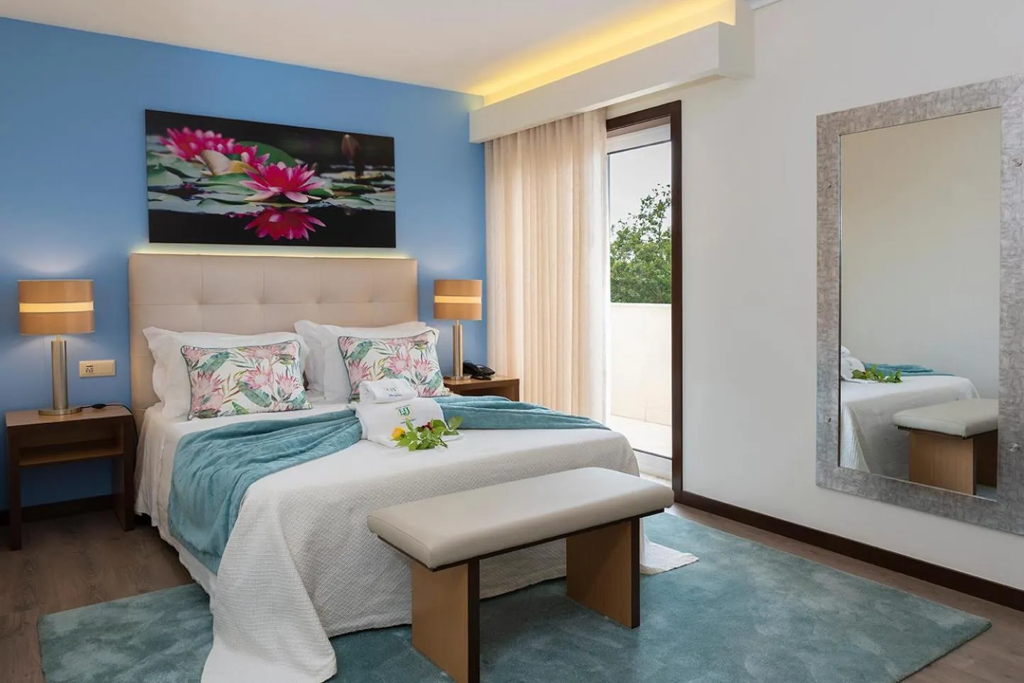 Balcony/Terrace, Bed in Hotel Jardim