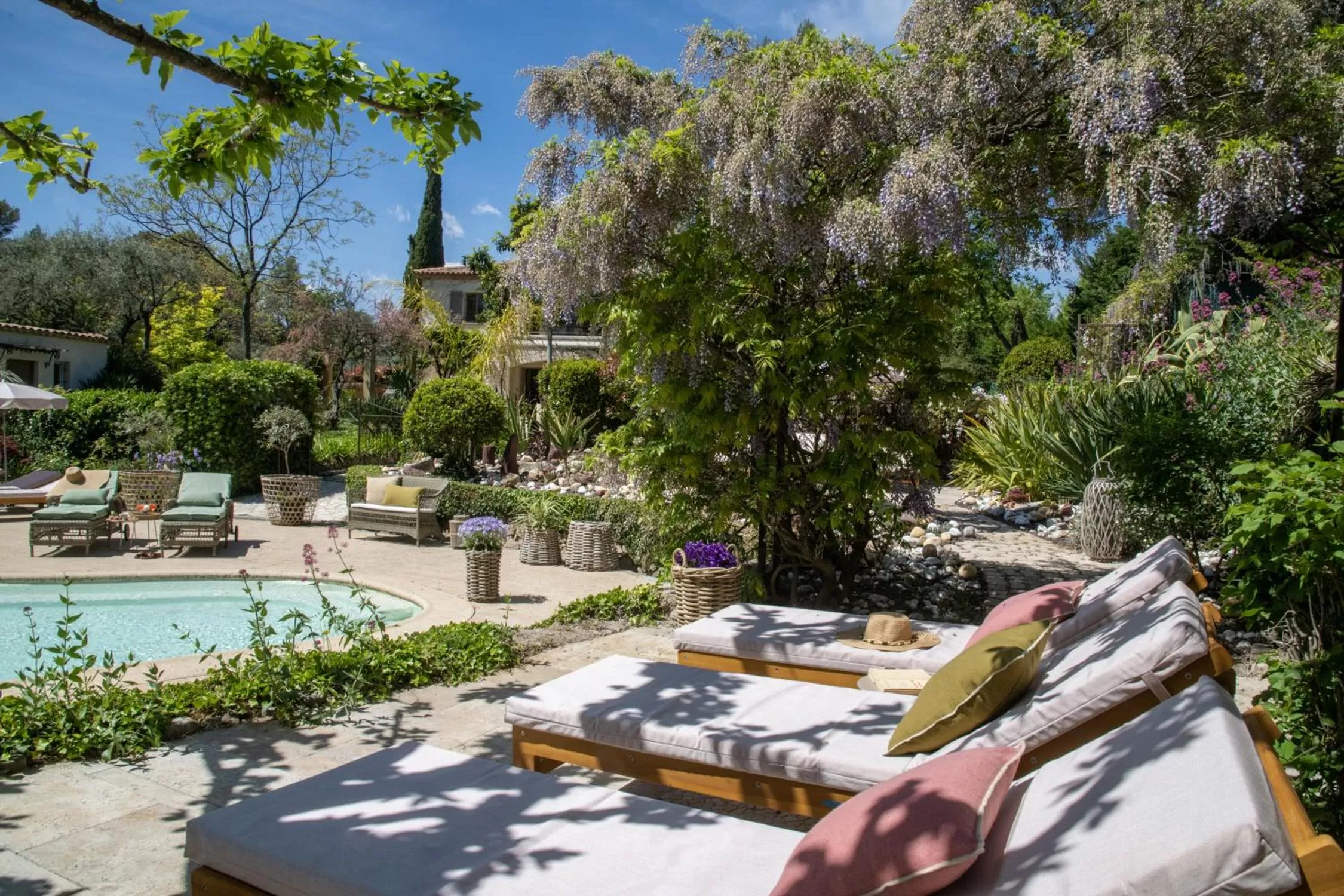 Swimming pool in Hotel Les Messugues