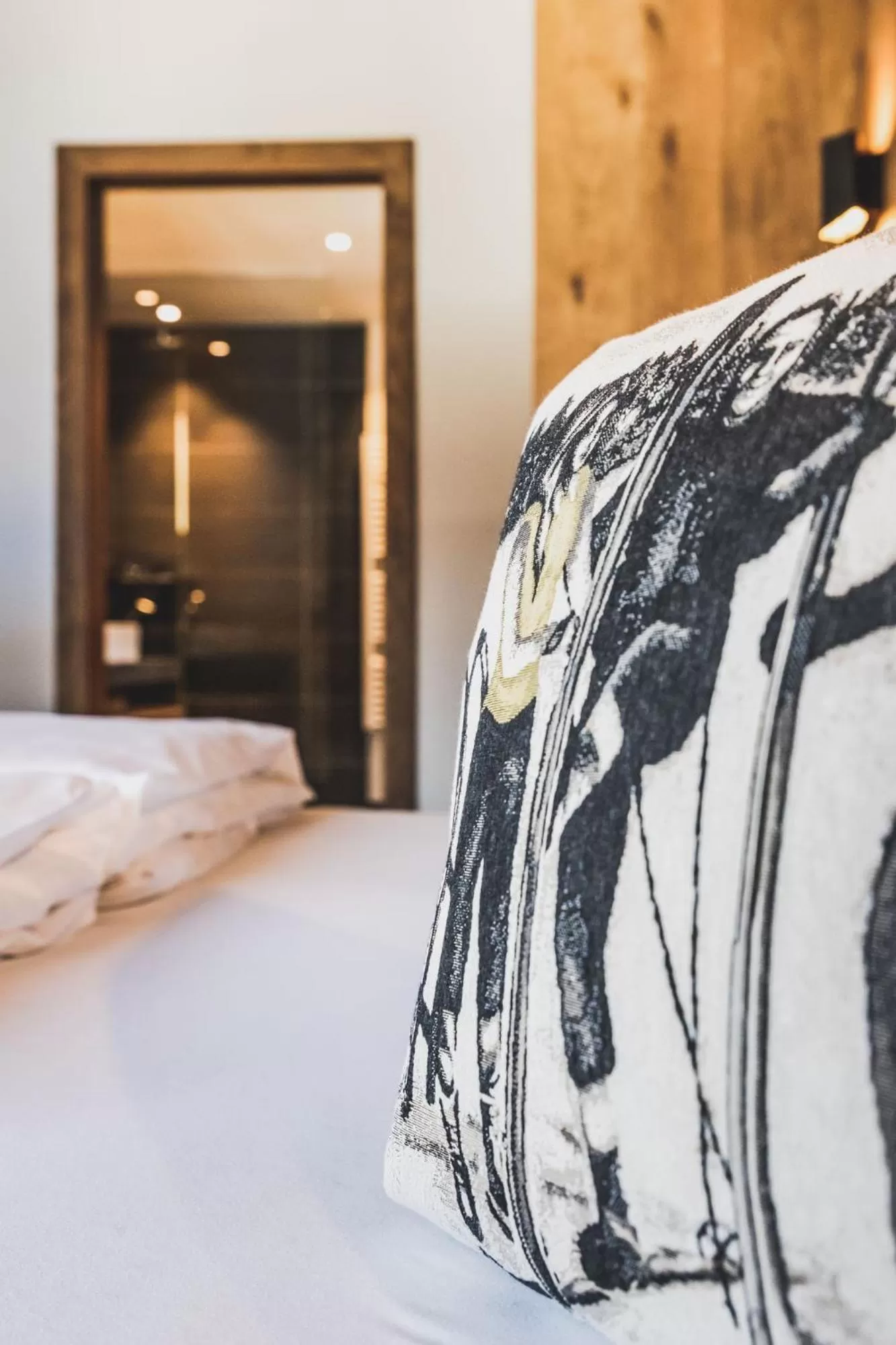 Bed, Winter in PURE Resort Ehrwald