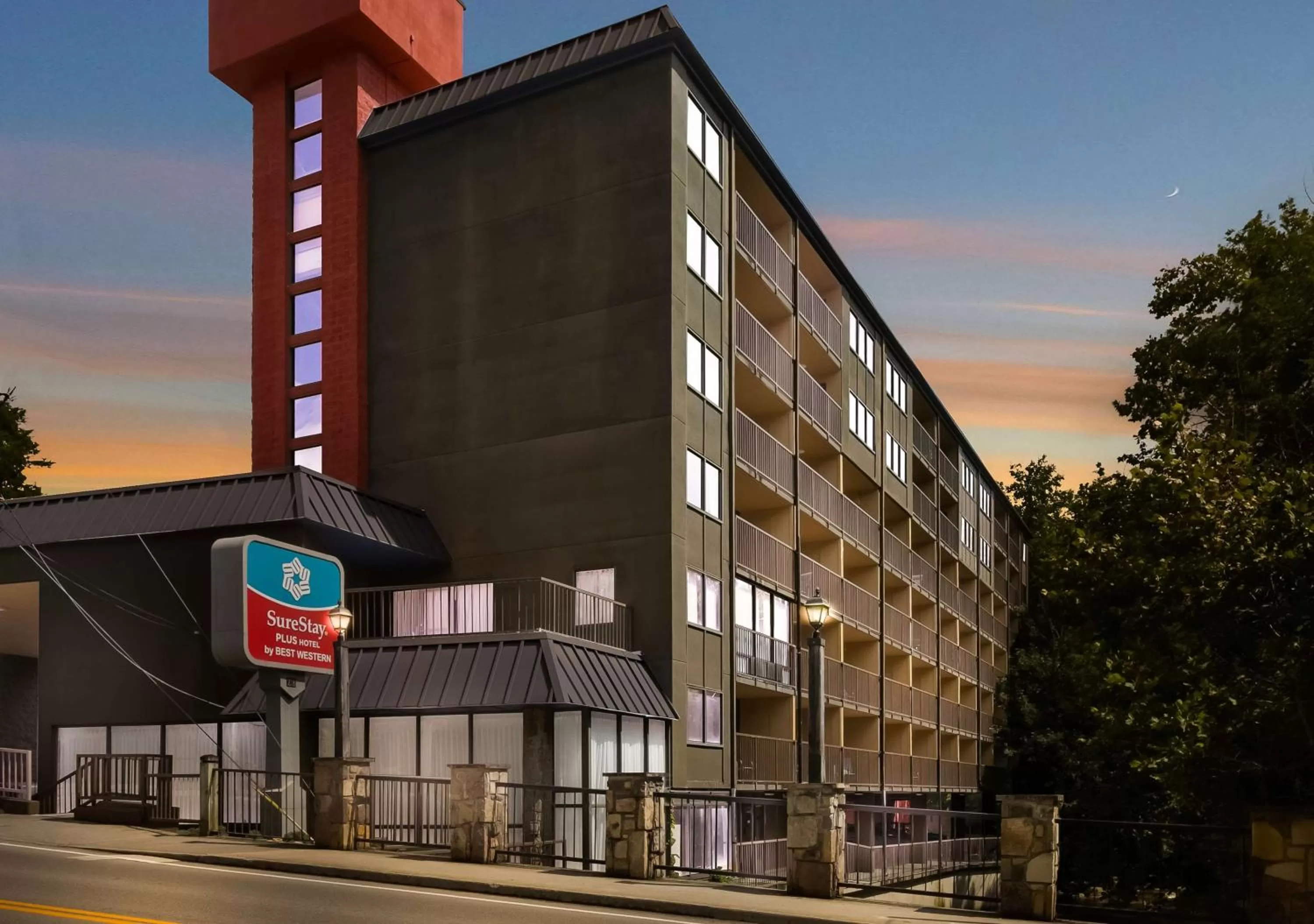 Property building in SureStay Plus Hotel by Best Western Gatlinburg