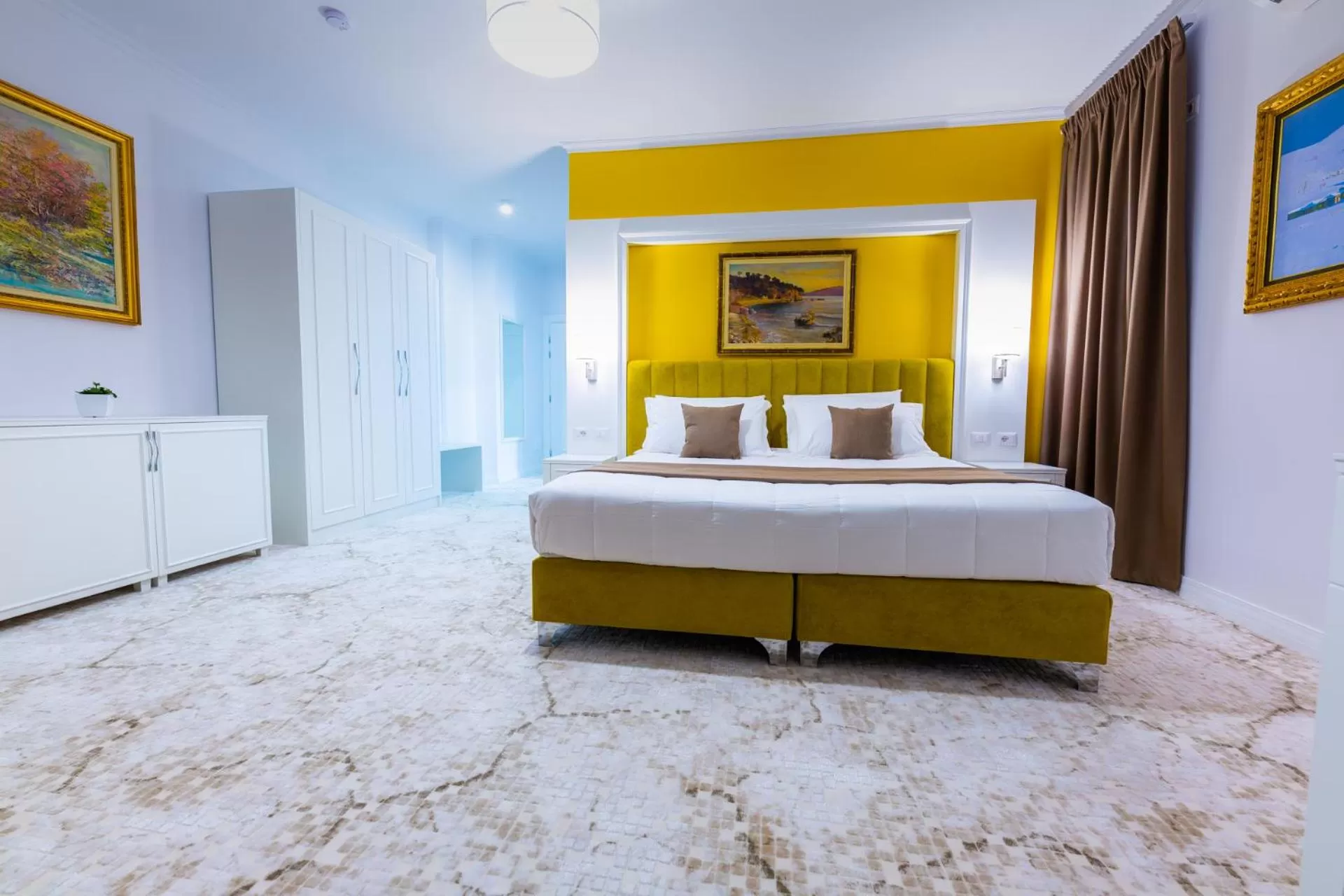 Bed in ART Hotel Tirana