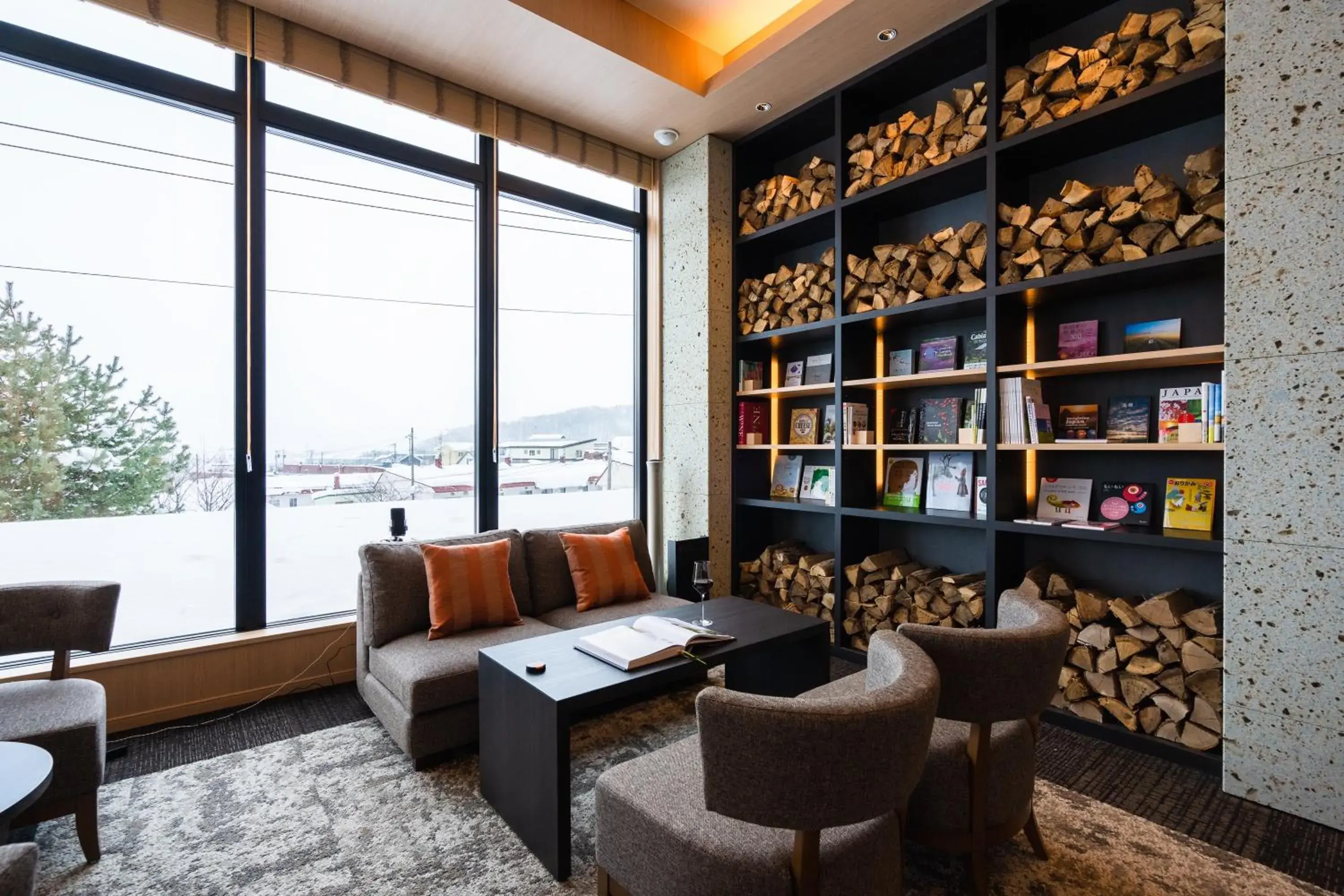 Library in Winery Hotel and Condominium HITOHANA