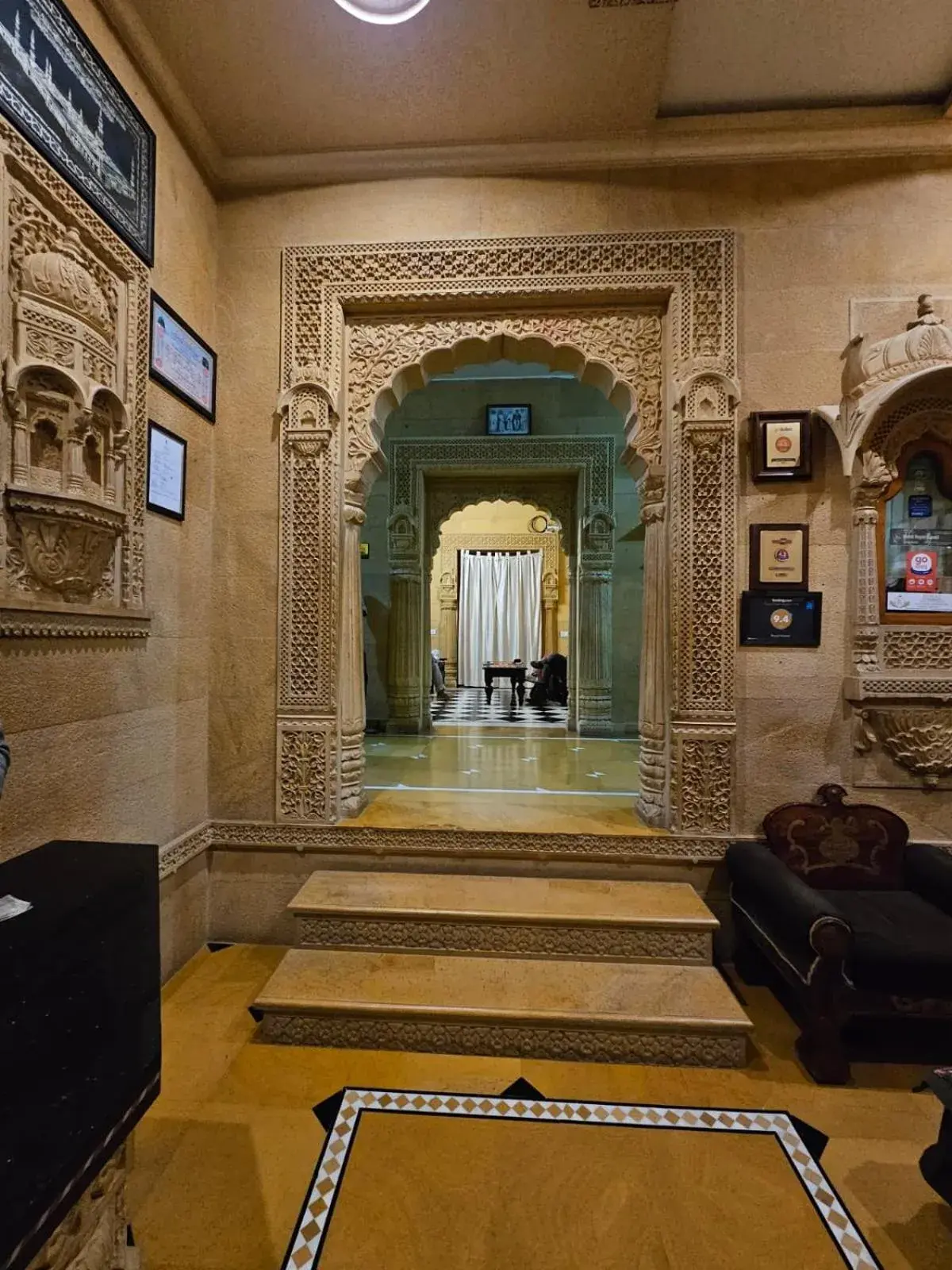 Seating area in Hotel Royal Haveli