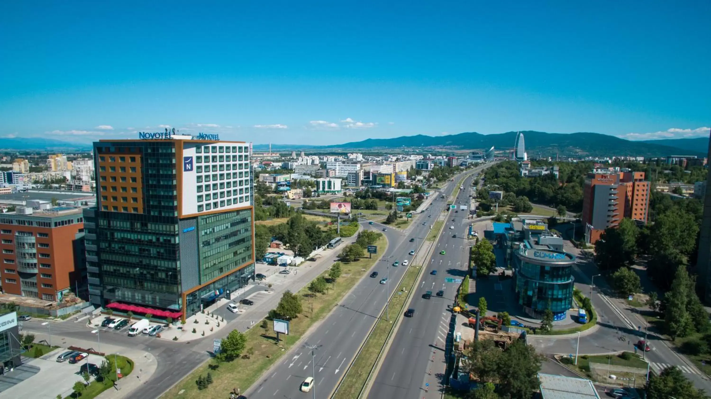 Property building, Bird's-eye View in Novotel Sofia