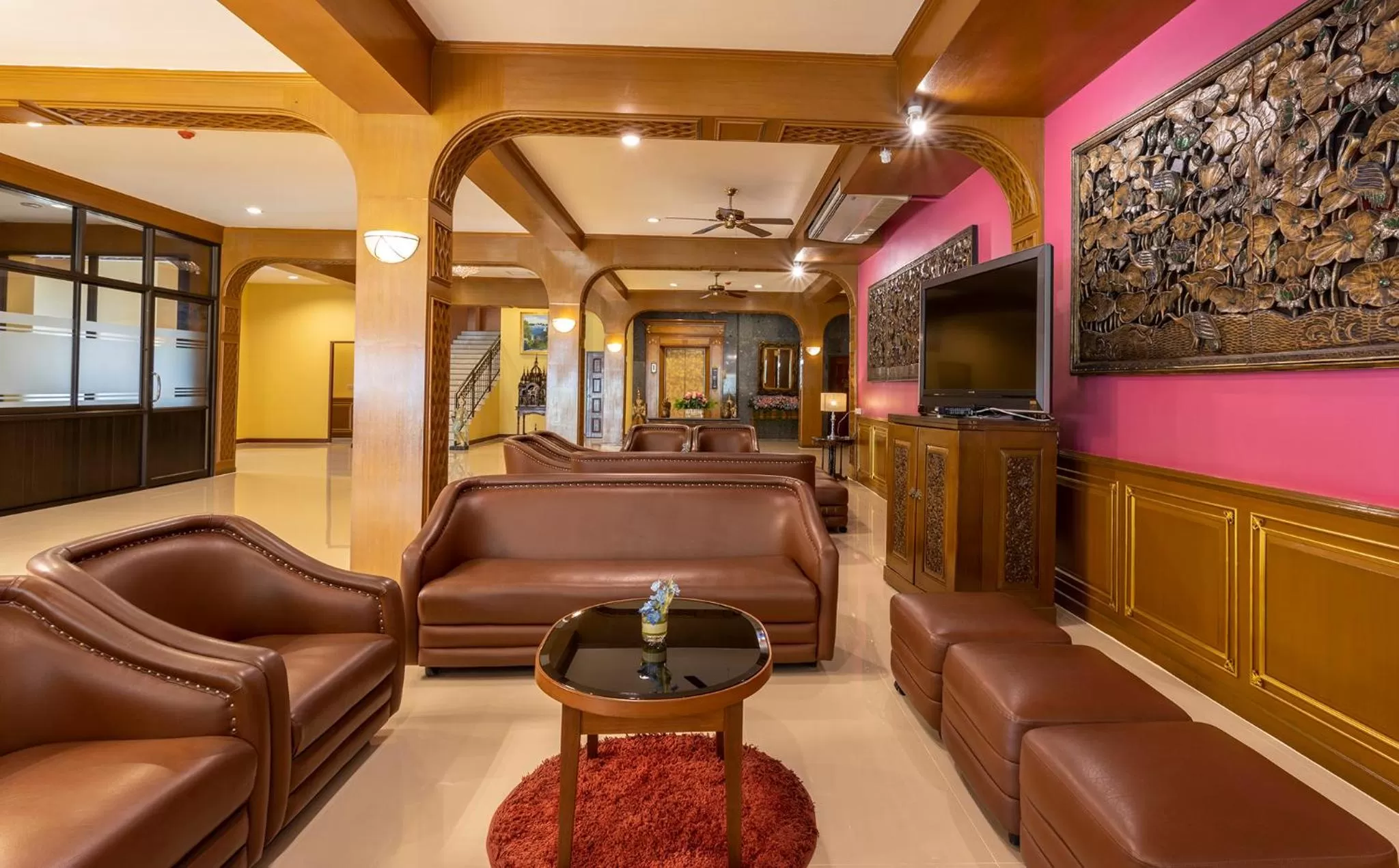 Seating area in Sabai Inn