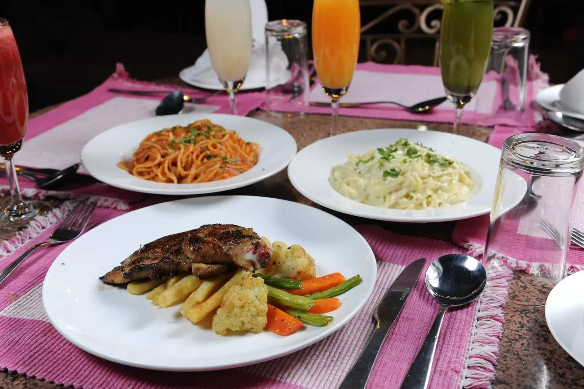 Food close-up, Lunch and Dinner in Apsara Boutique Hotel
