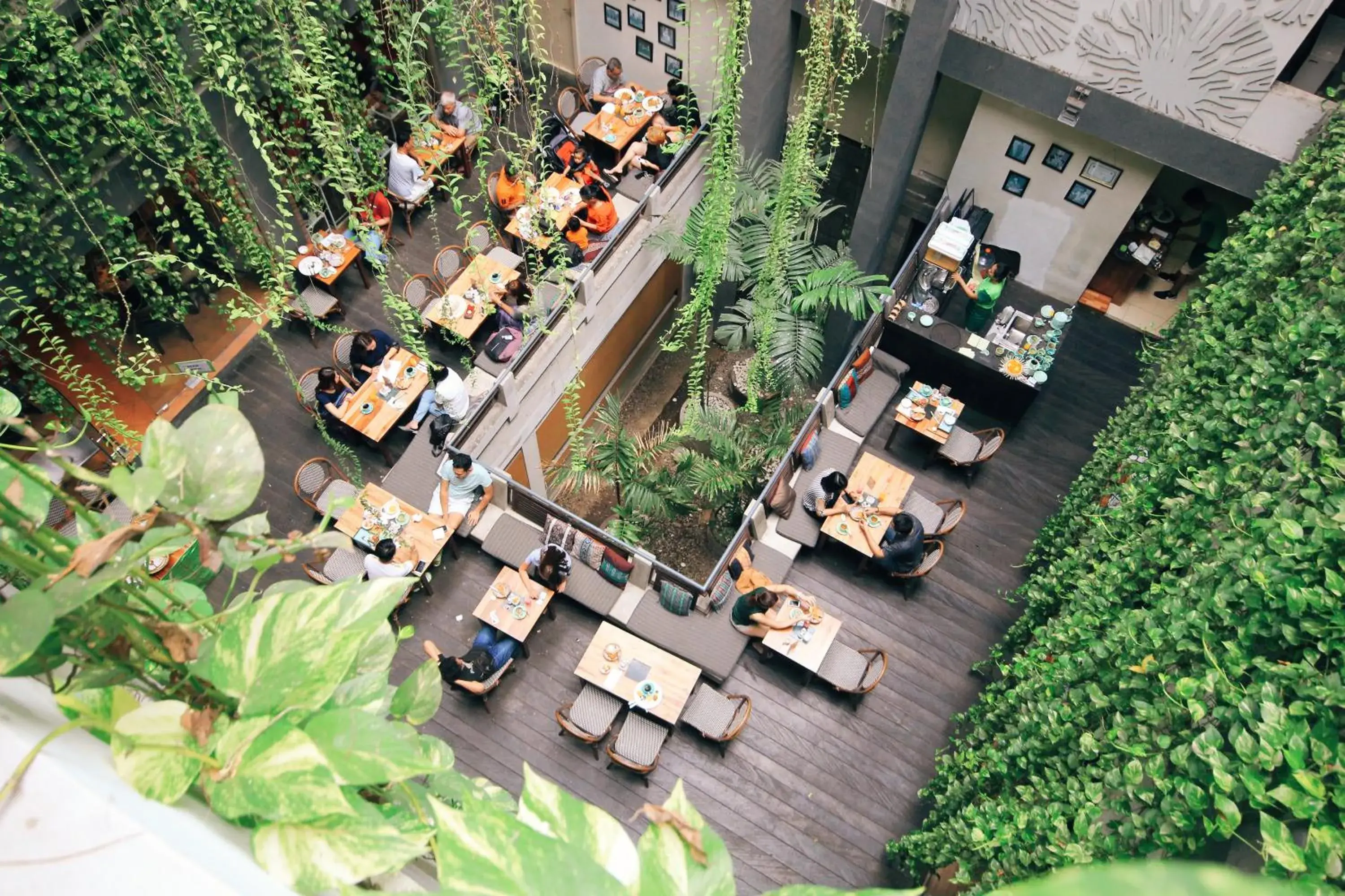 Restaurant/places to eat, Bird's-eye View in Grandmas Plus Hotel Legian