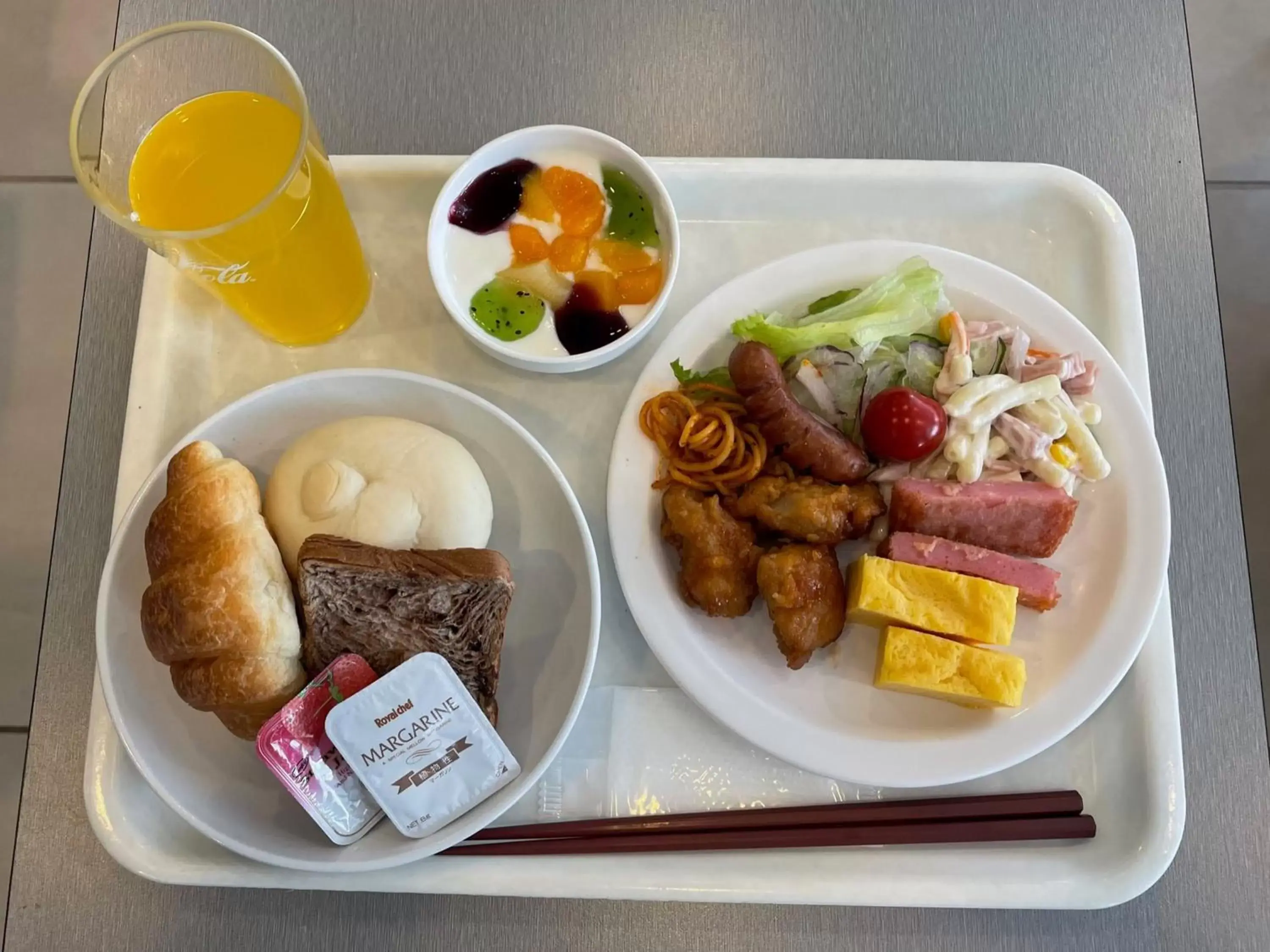 Breakfast in Green Rich Hotel Hamada Ekimae (Artificial hot spring Futamata Yunohana)