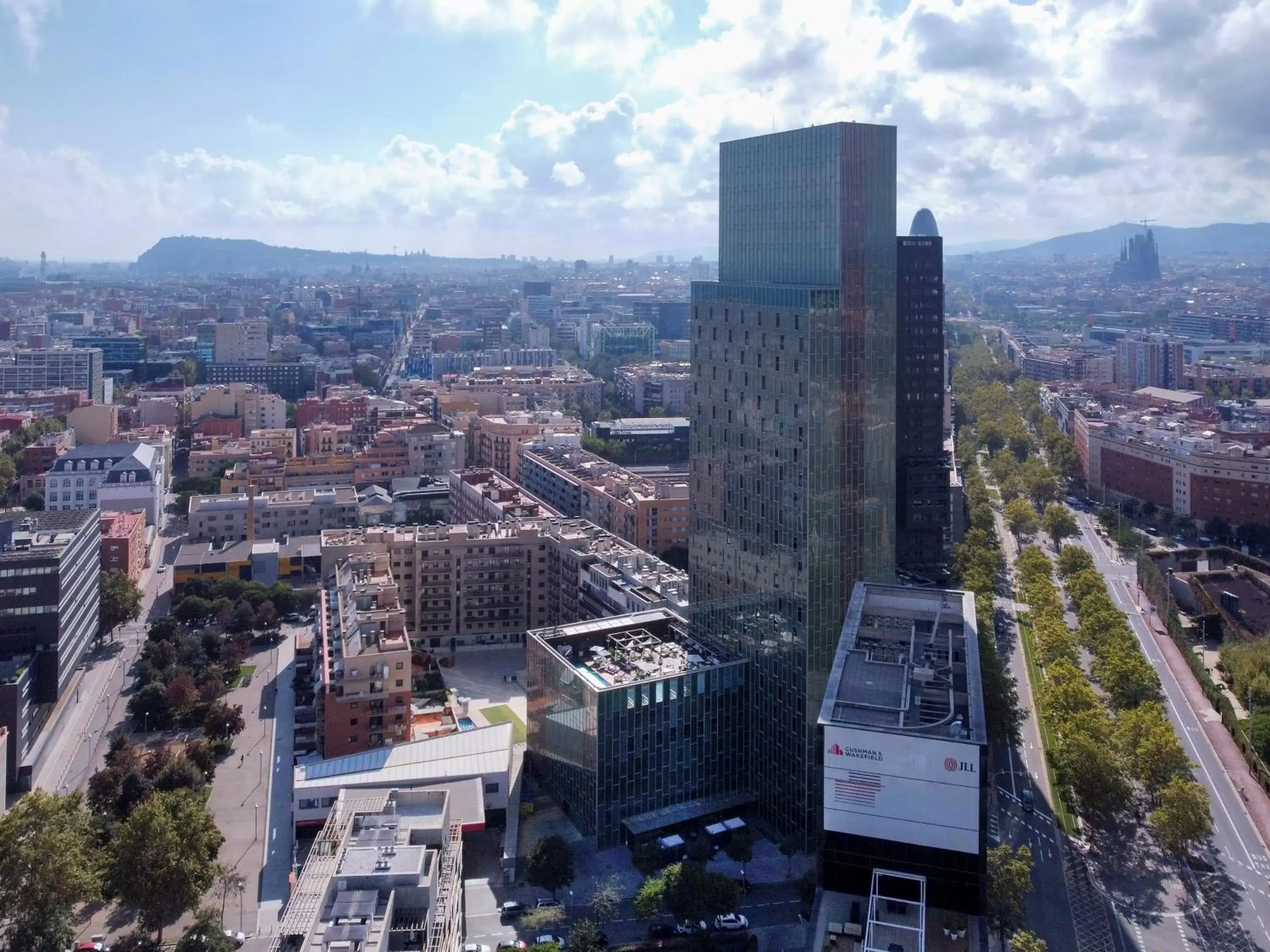 Property building, Bird's-eye View in Melia Barcelona Sky 4* Sup