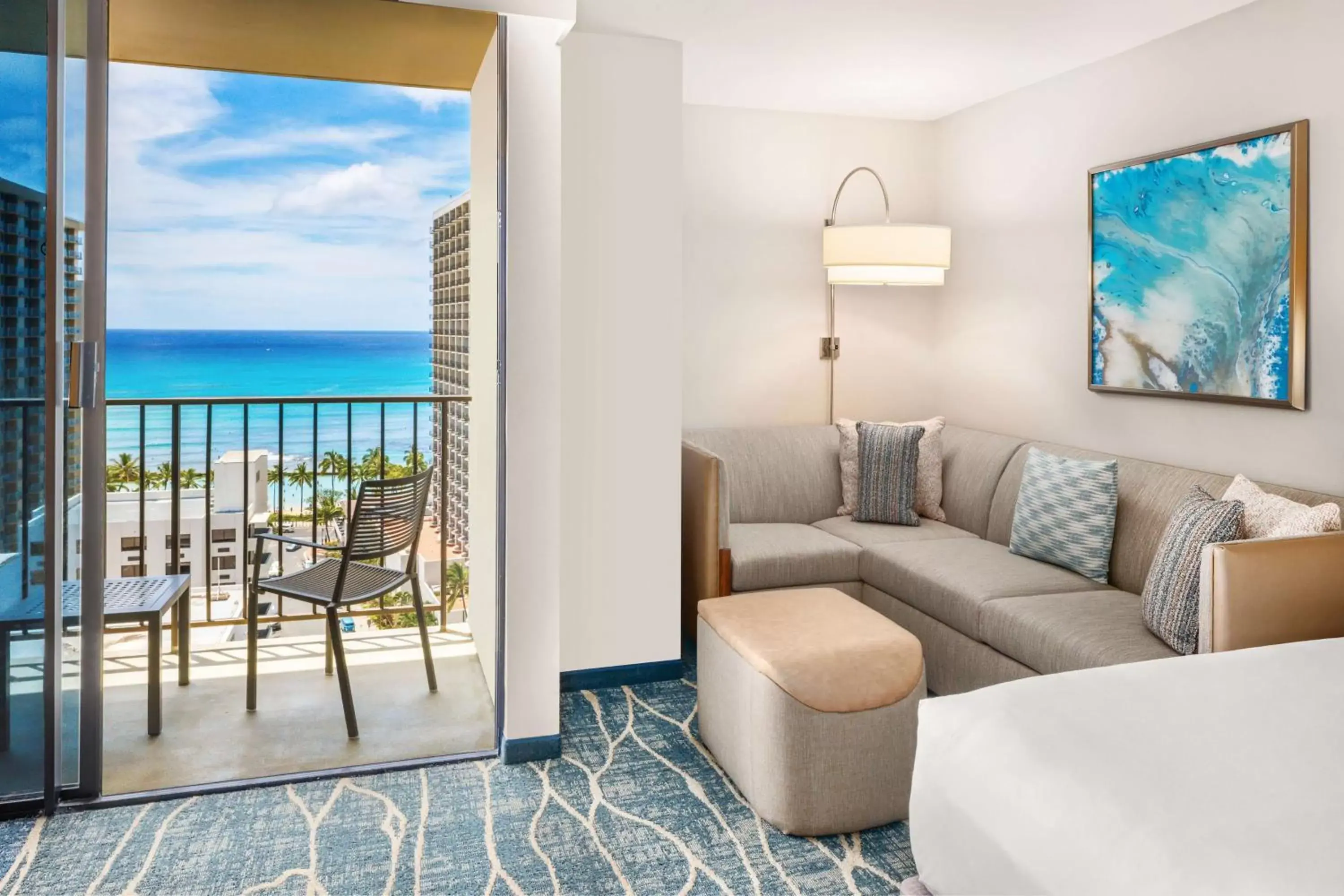 View (from property/room), Seating Area in Hyatt Place Waikiki Beach