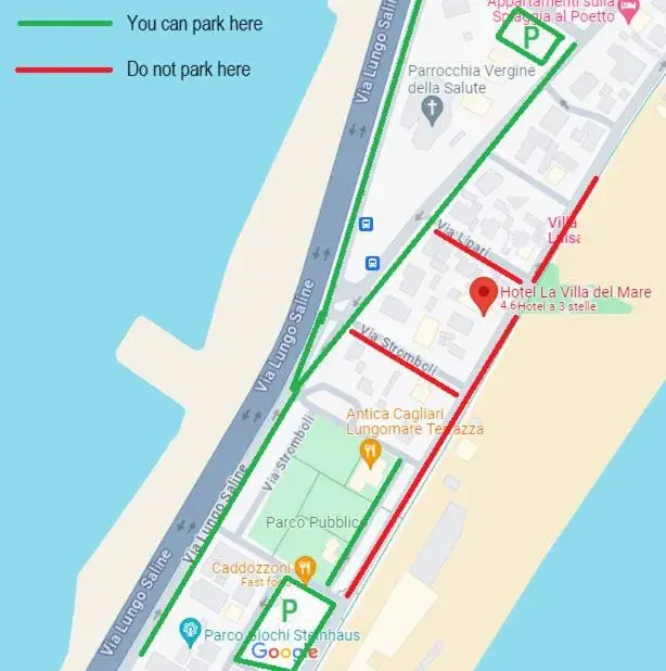 Parking, Floor Plan in Hotel La Villa Del Mare