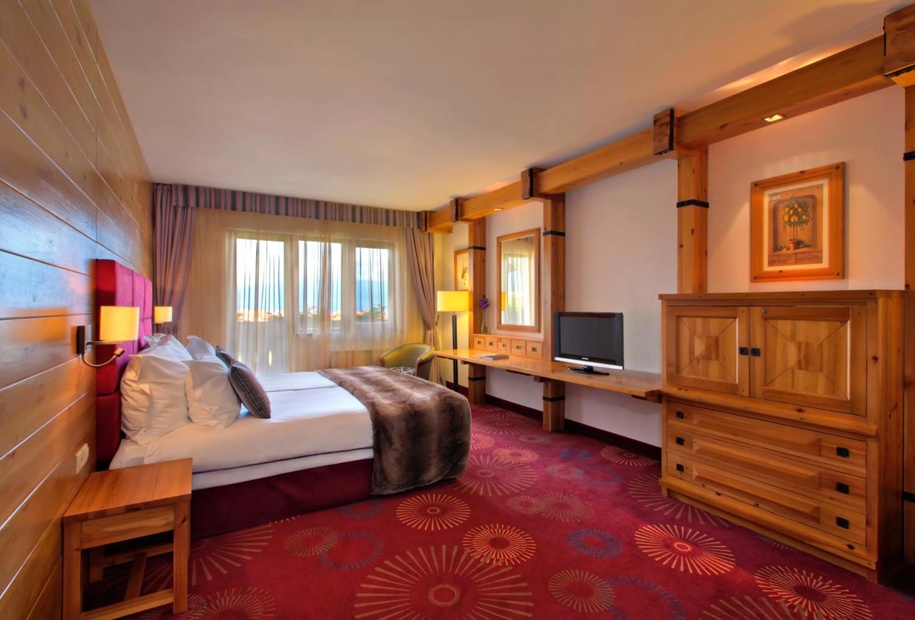 Photo of the whole room, Bed in Kempinski Hotel Grand Arena Bansko