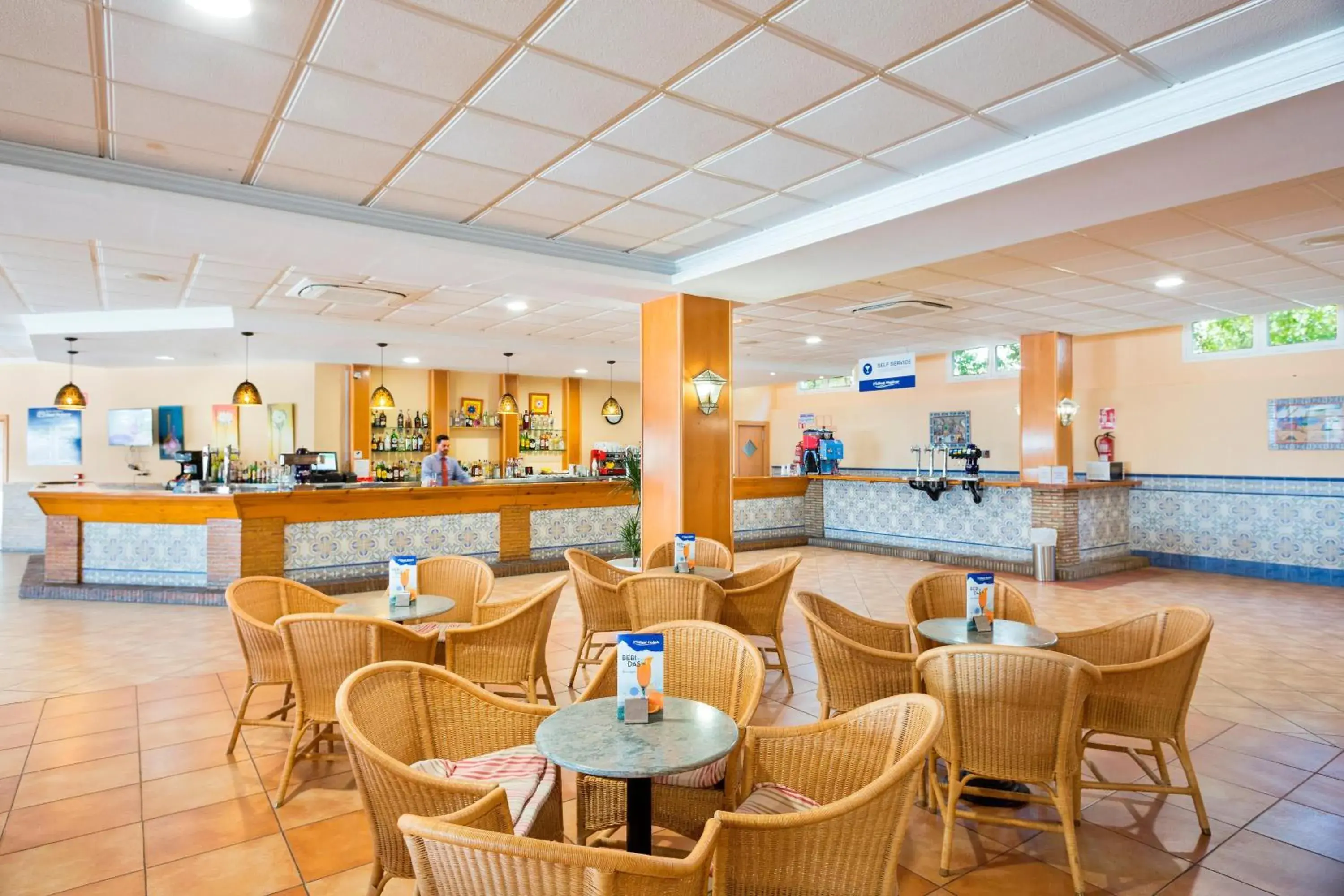 Lounge or bar, Restaurant/Places to Eat in Hotel Best Mojácar
