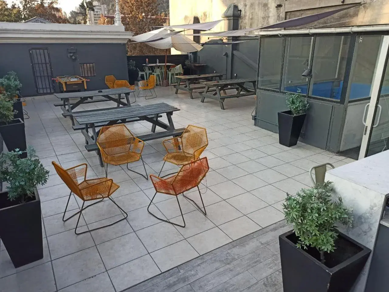 Patio in Hostel Boutique Merced 88