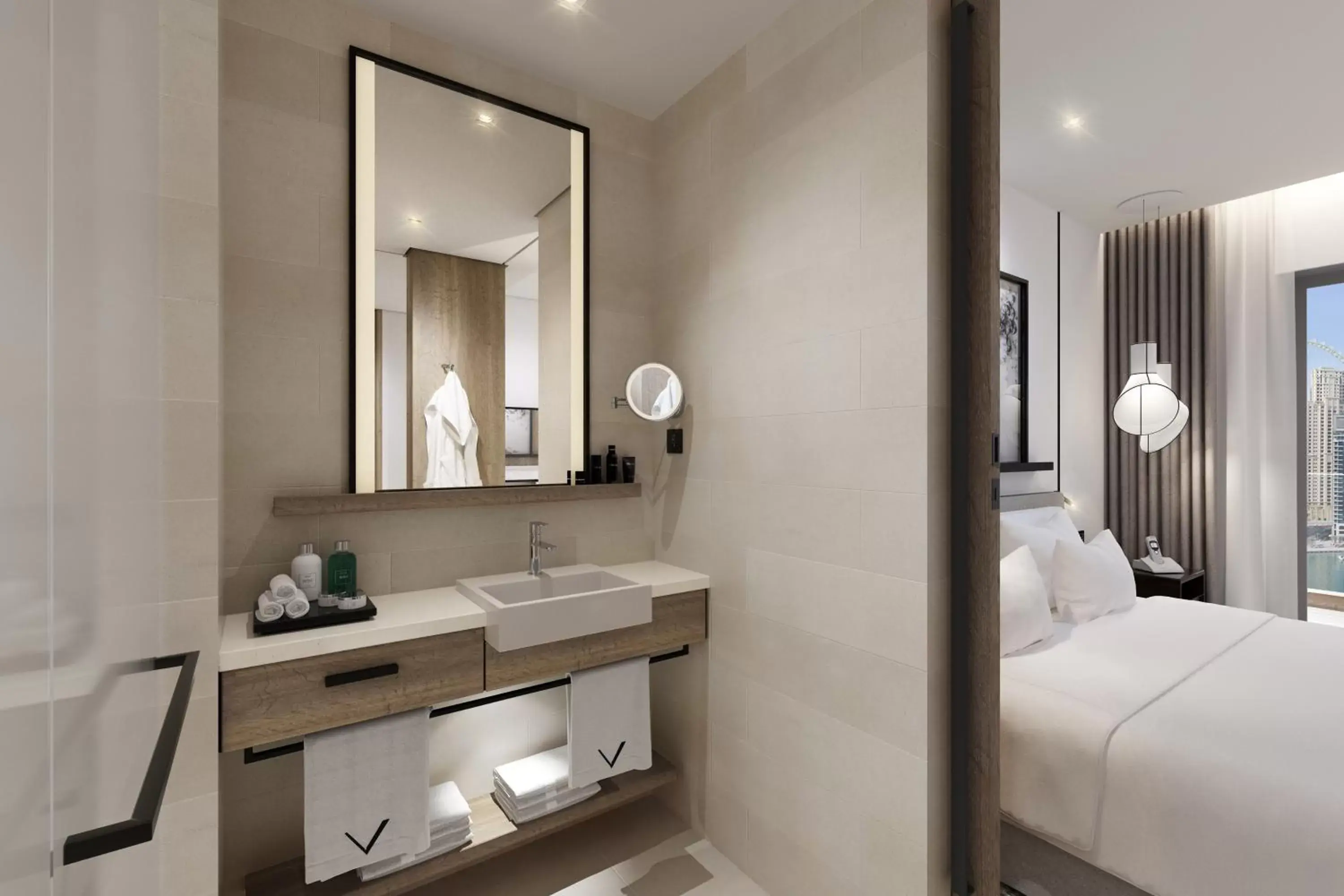 Bedroom, Bathroom in Vida Dubai Marina & Yacht Club