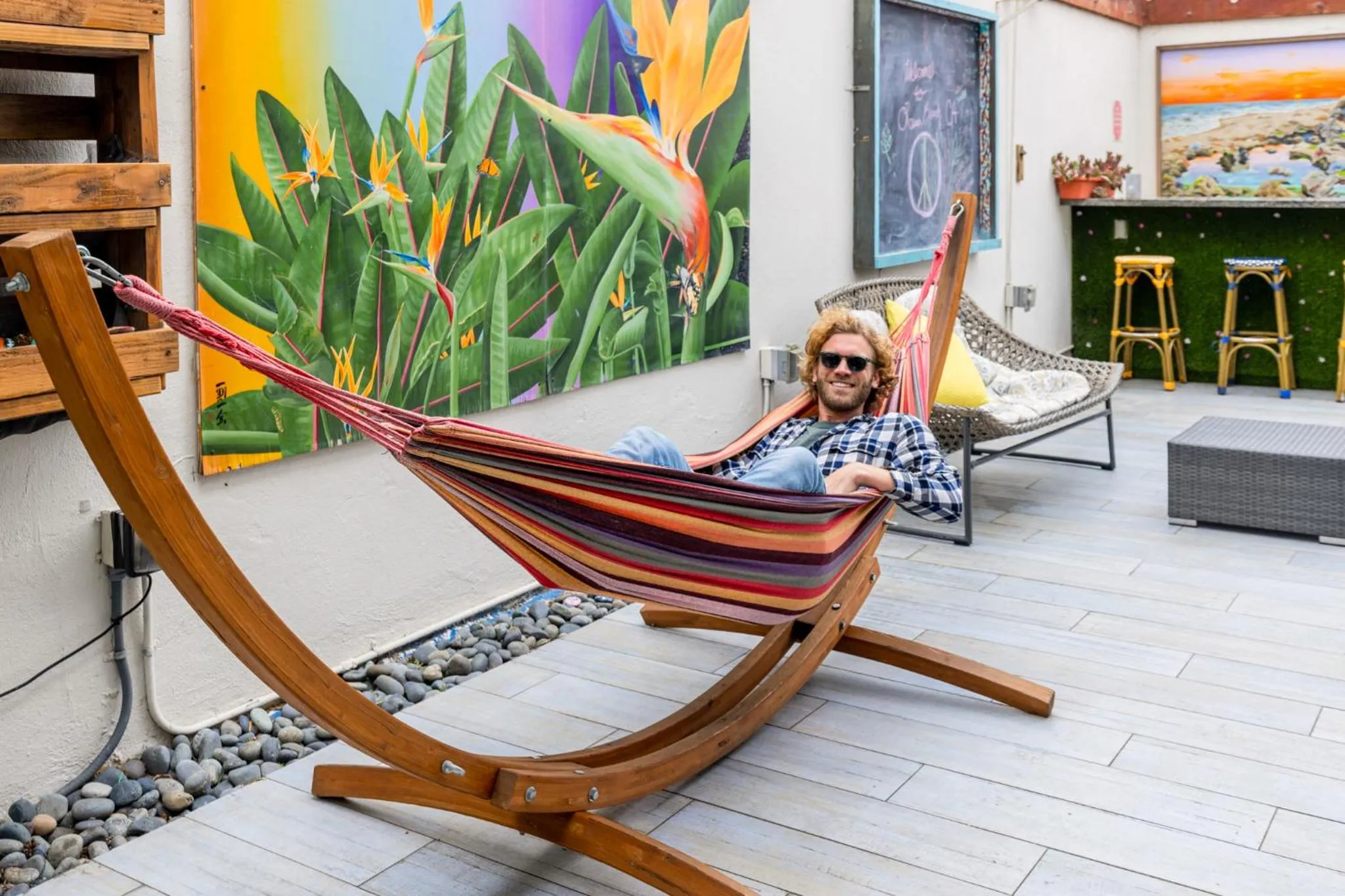 Patio in Samesun Ocean Beach Hotel & Hostel