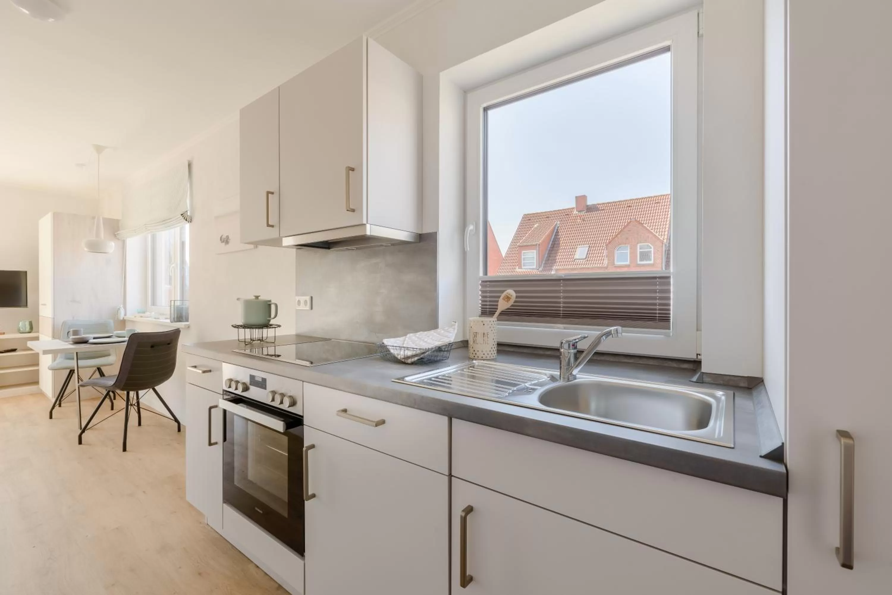 Kitchen or kitchenette in Nordsee-Hotel Hinrichsen