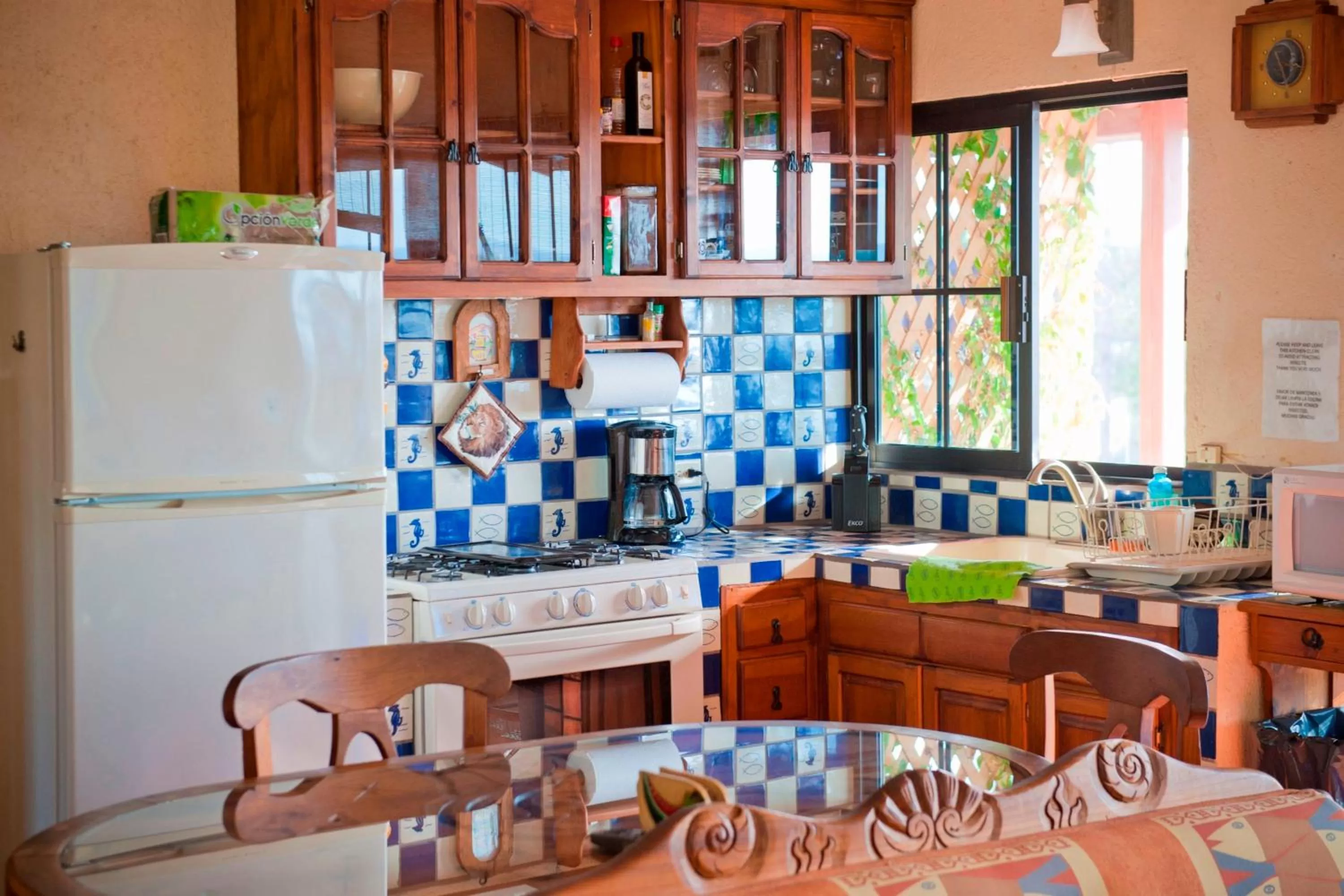 Kitchen or kitchenette in Hotel Posada Luna Sol