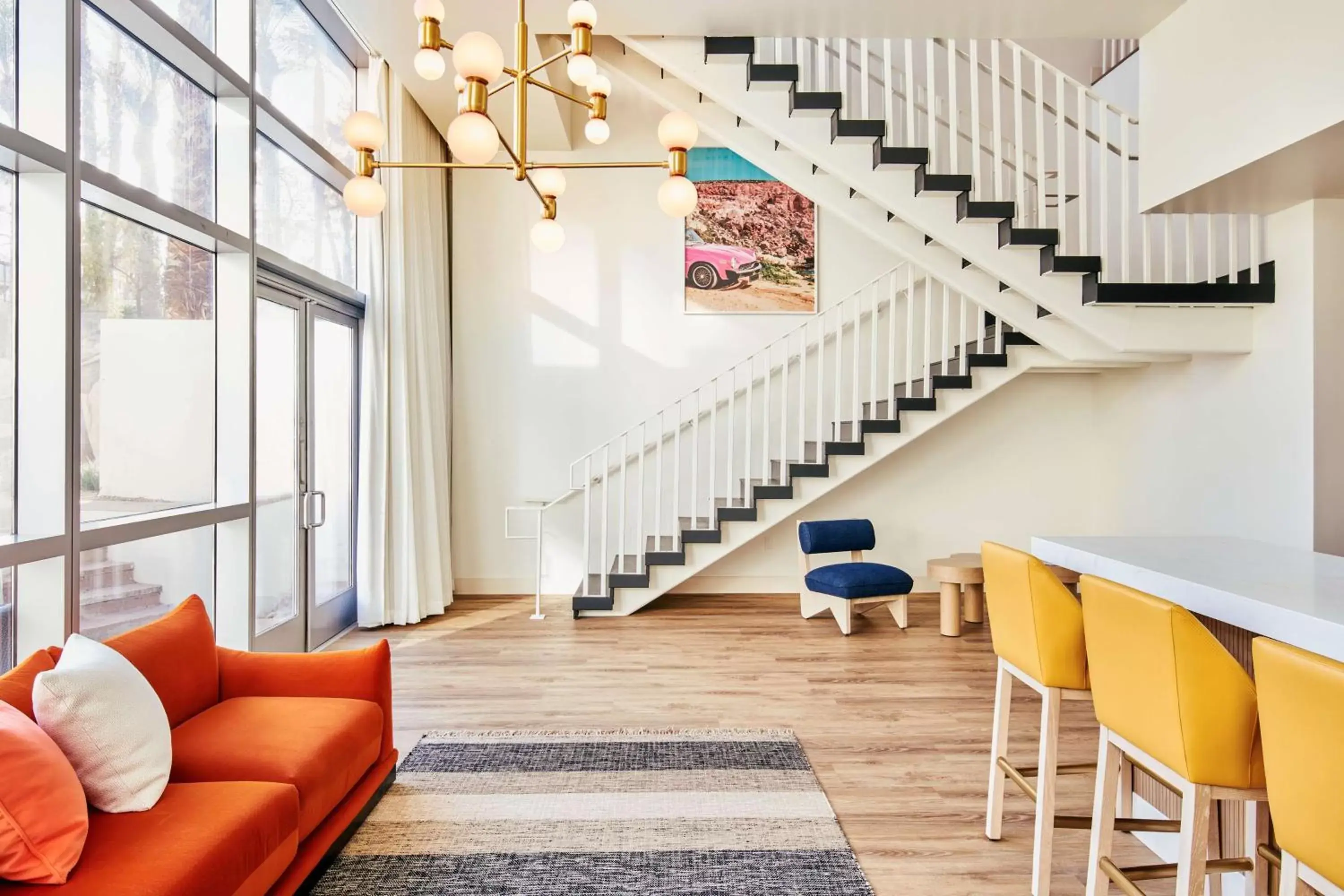 Living room, Seating Area in Virgin Hotels Las Vegas, Curio Collection by Hilton