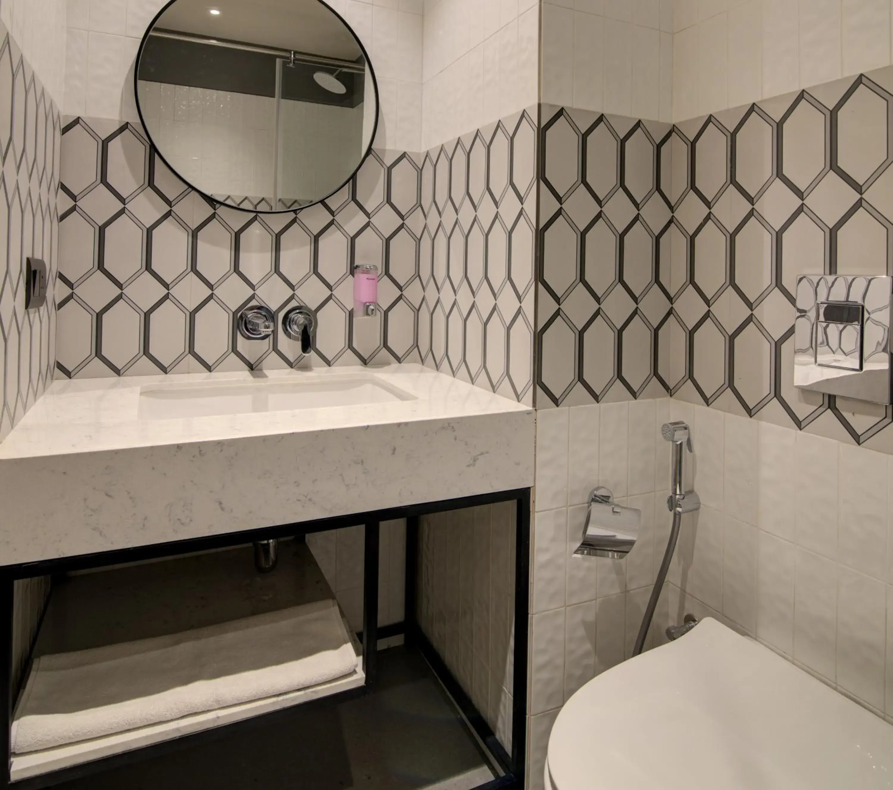 Bathroom in 7 Apple Hotel Pratap Nagar, Jaipur