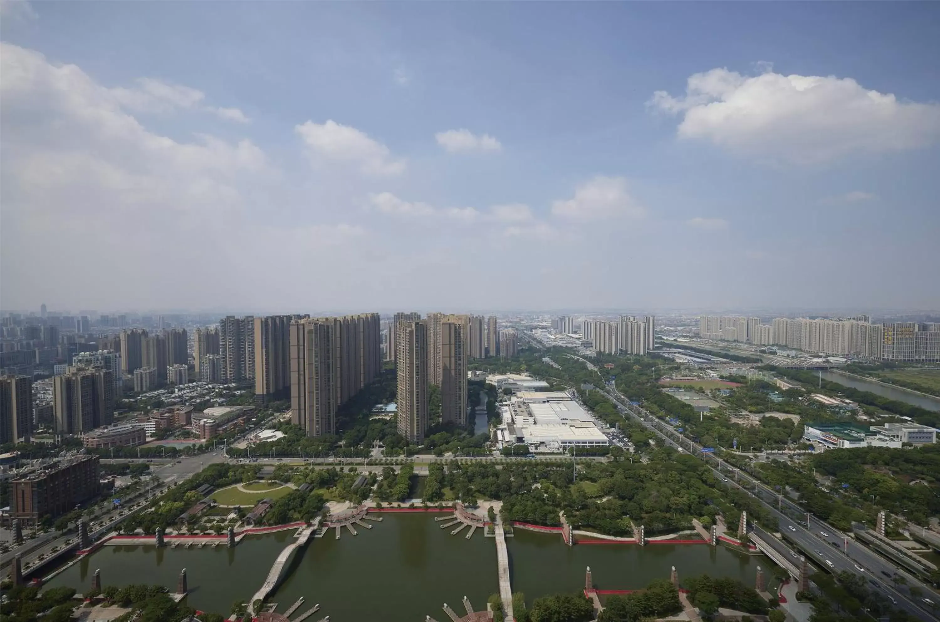 Property building, Bird's-eye View in Foshan Marriott Hotel